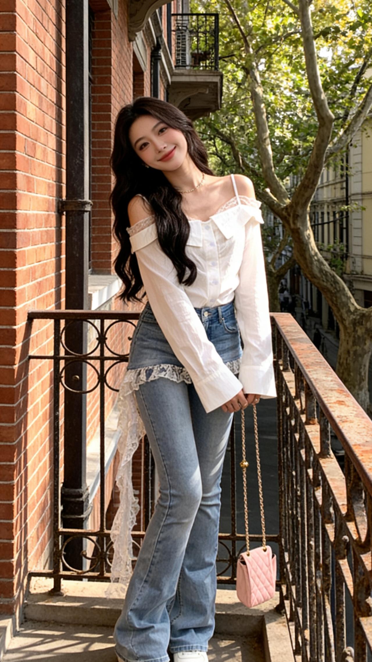 用粉彩风打开春天美女感拉满的春装测评分享我的早春美女感漂亮衣服春日女友感穿搭拿捏