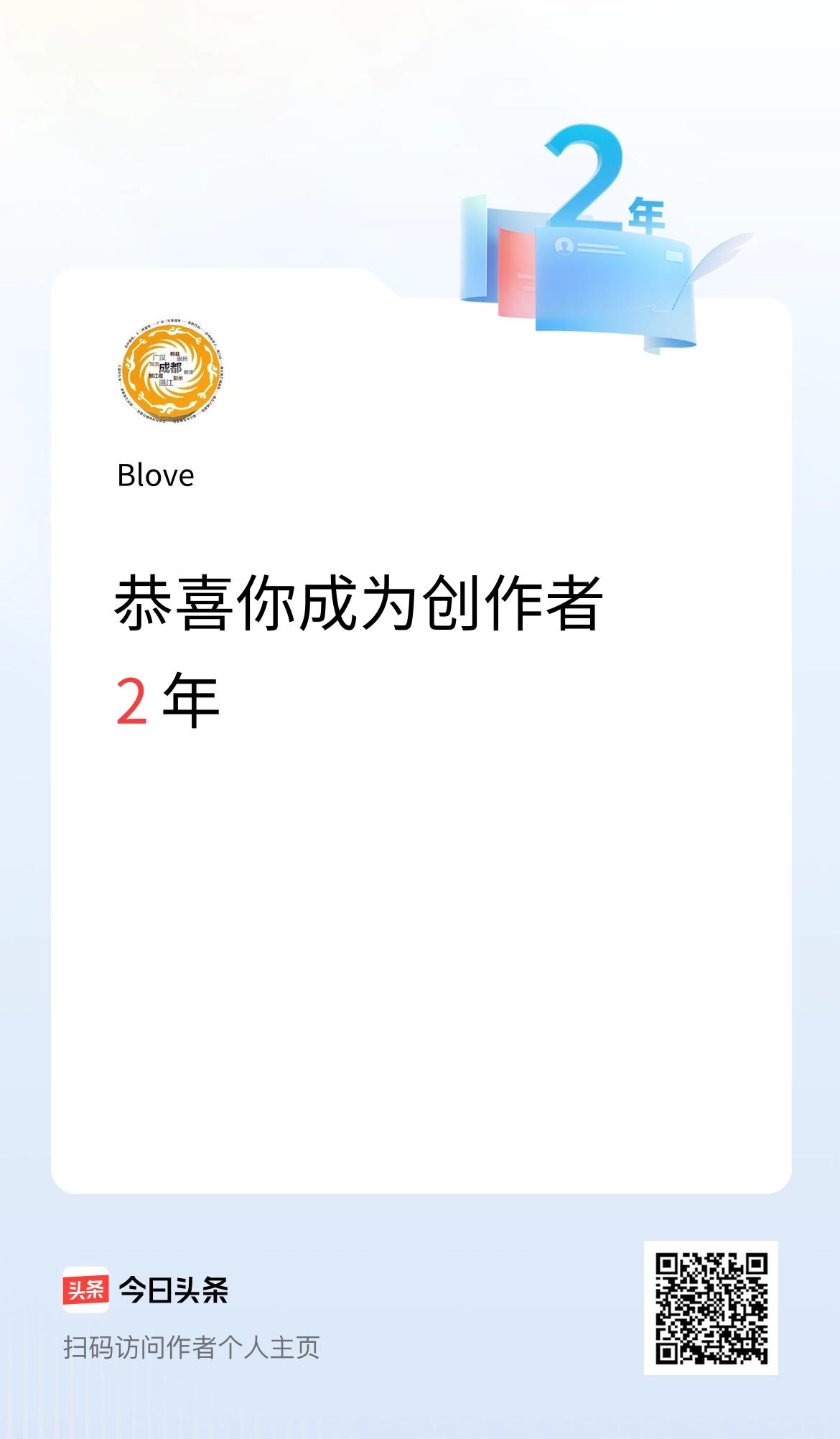 今天是我在头条成为创作者的第2年！