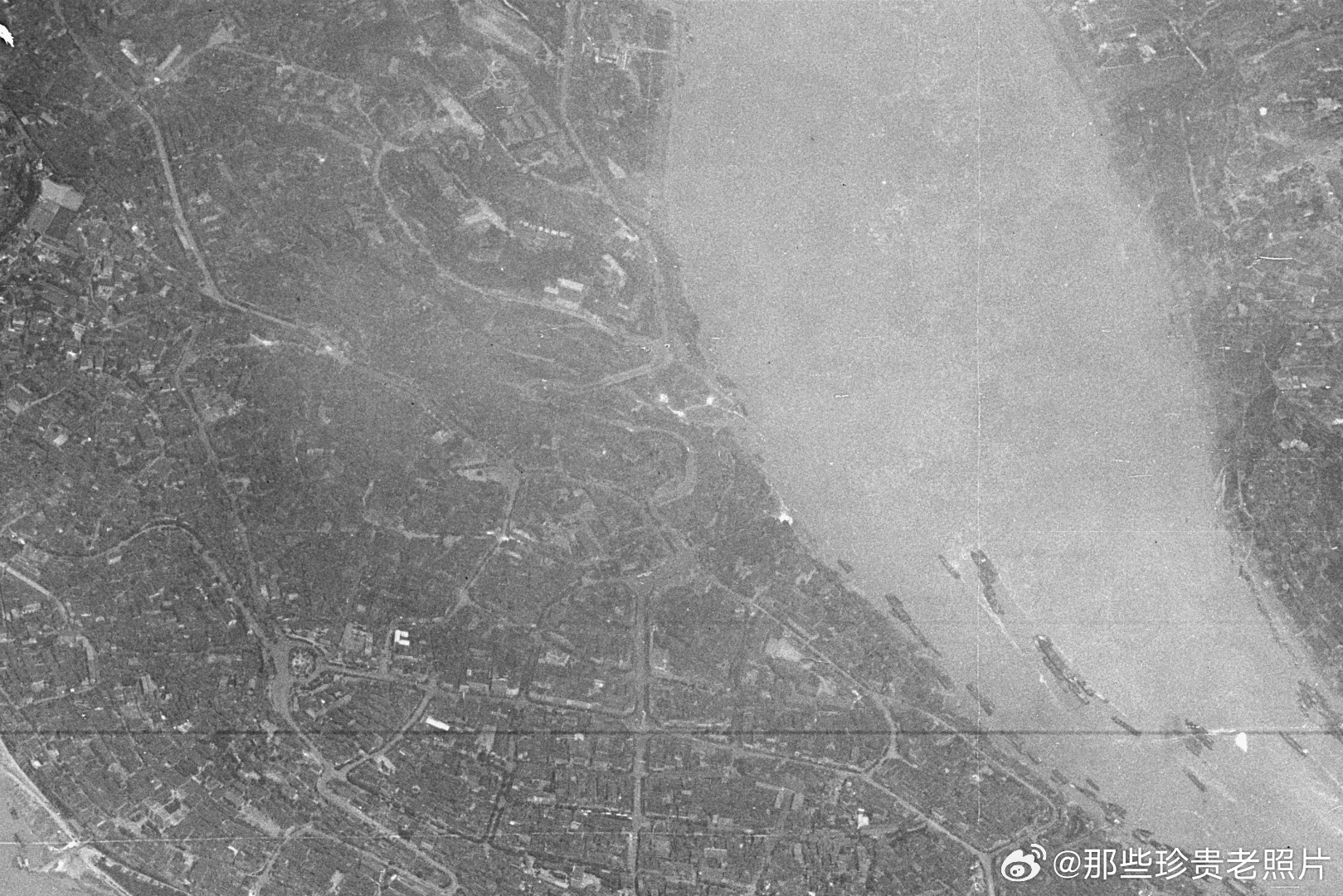 1967年美国间谍卫星拍摄的重庆 