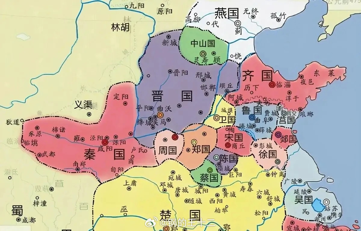 “孔子周游列国的路线：孔子周游列国是从鲁国出发，大致走了卫国、曹国、宋国、齐国、