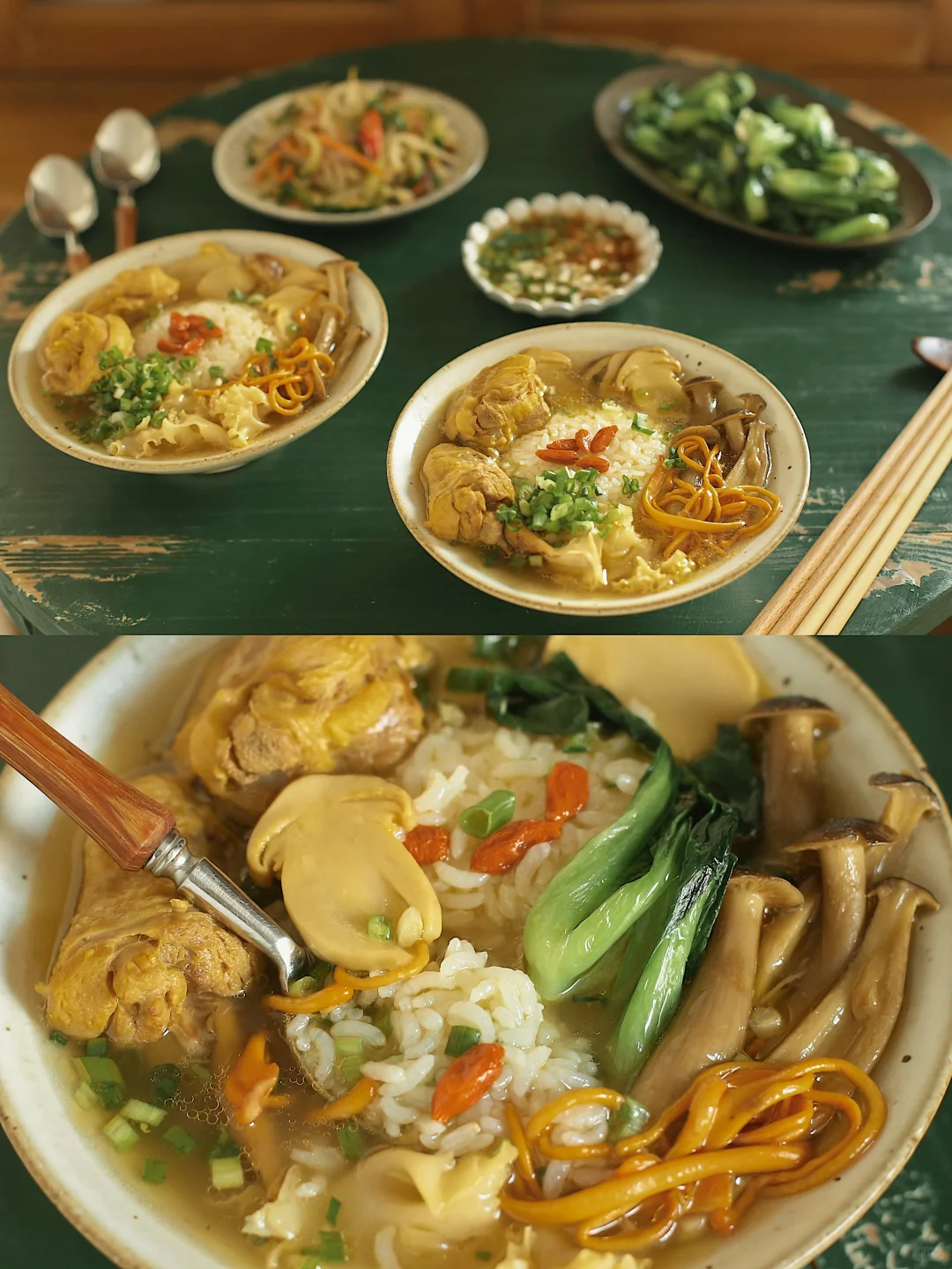 鲜美无比的鸡汤泡饭。