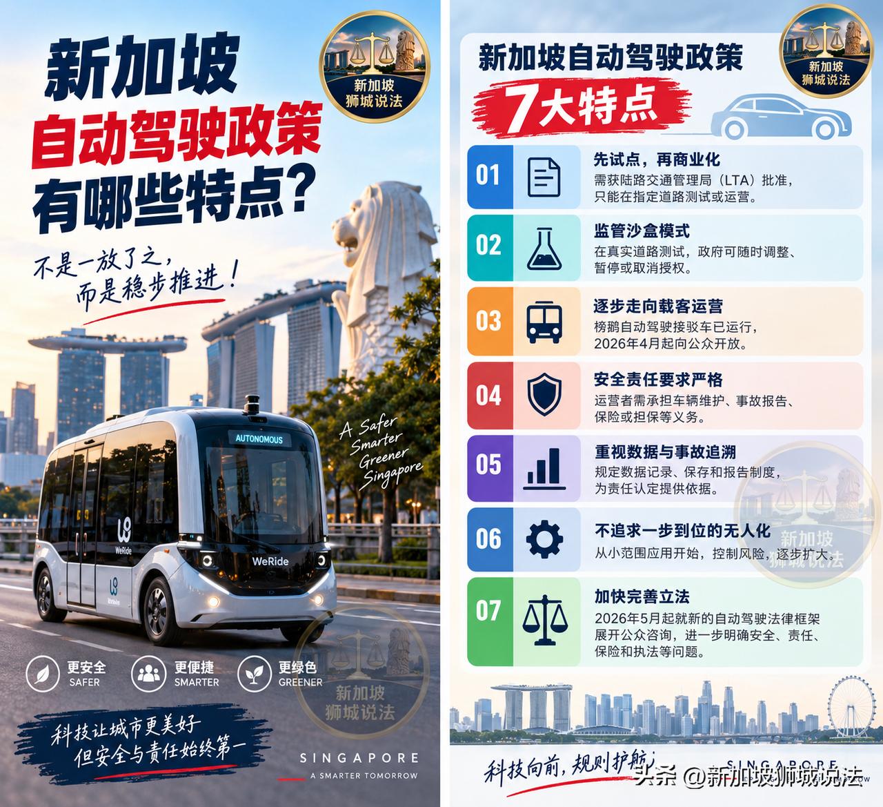 🇸🇬 无人驾驶，新加坡真的要全面放开了吗？

答案是：开放，但绝不是“一放了