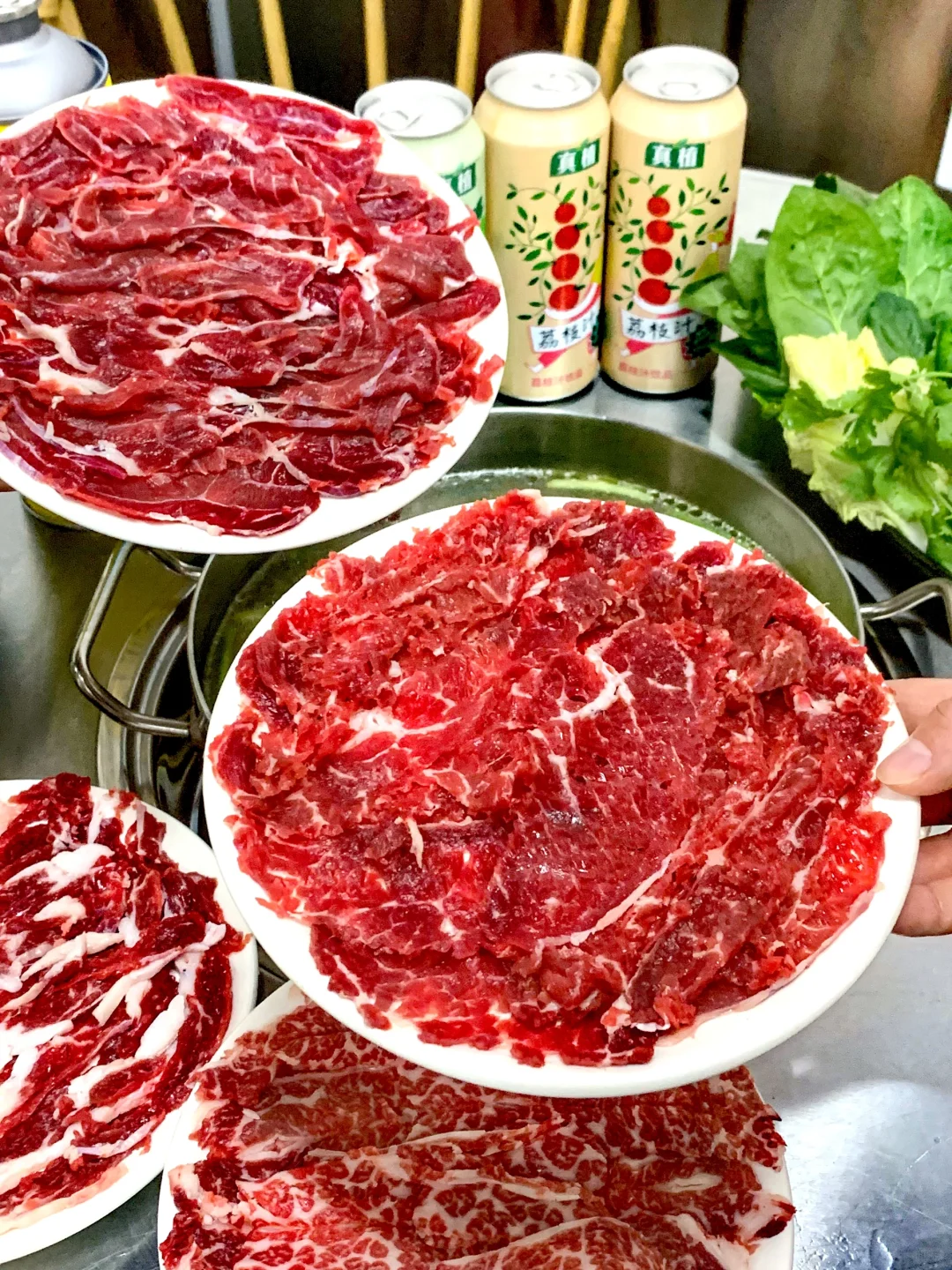 杭州新开牛肉火锅，现切...