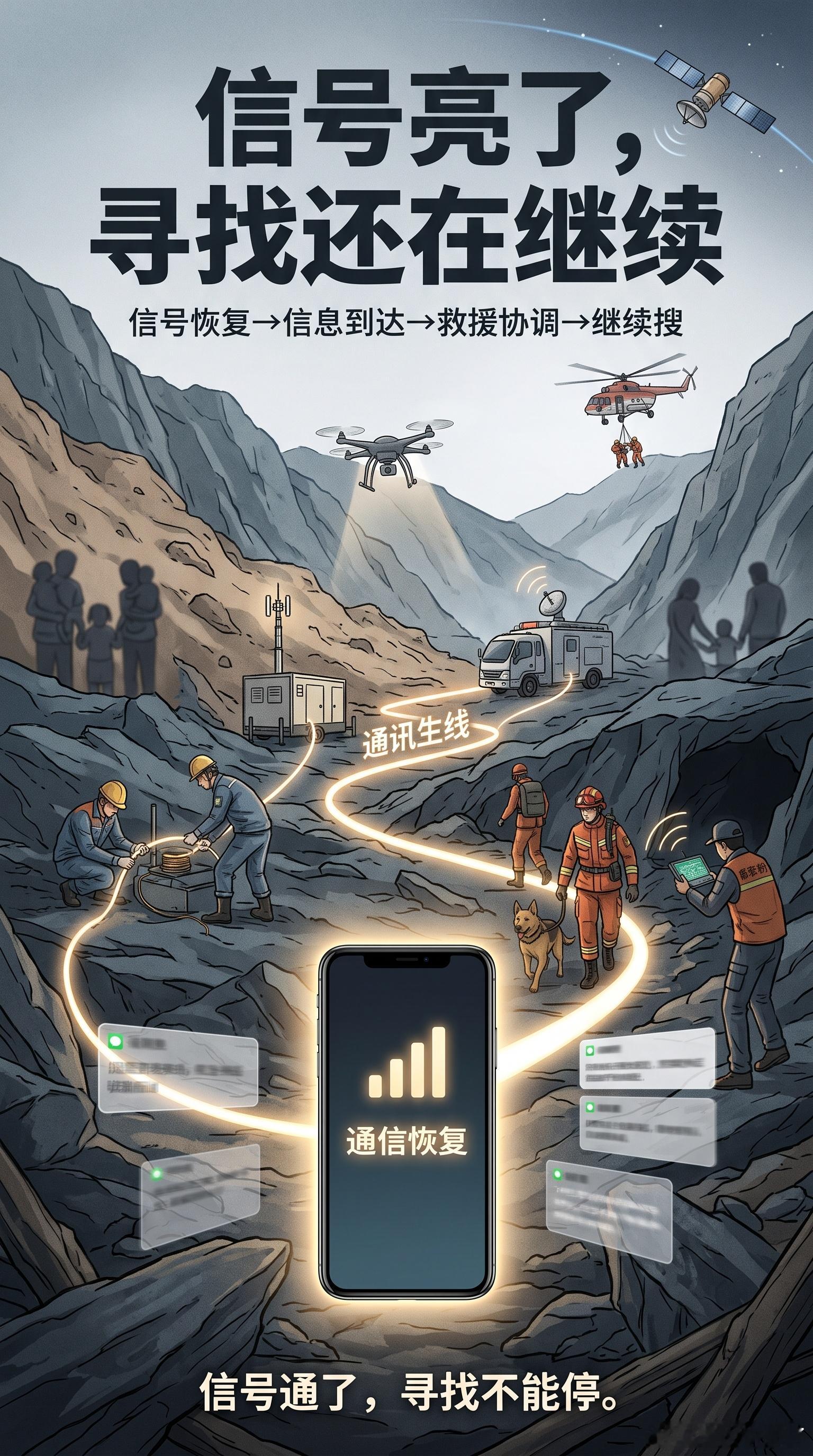 尼泊尔泥石流1010人遇难【信号亮了，寻找还在继续】那一格格重新亮起的信号，不只