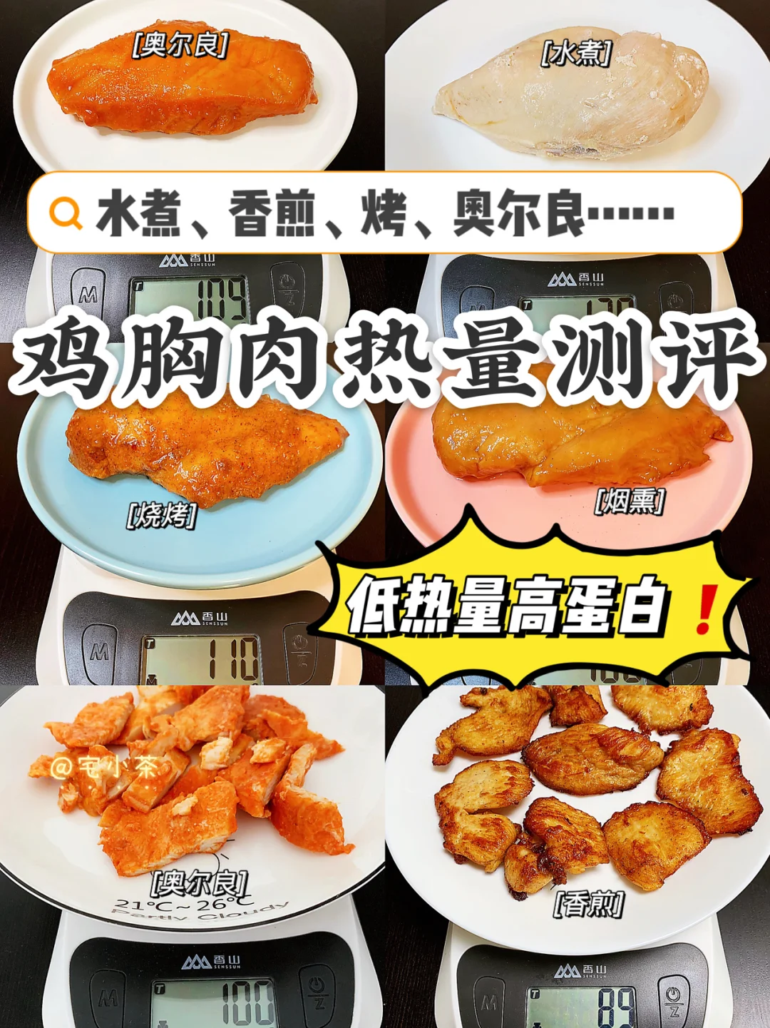 鸡胸肉热量测评｜低热量高蛋白⭕️减脂必备‼️