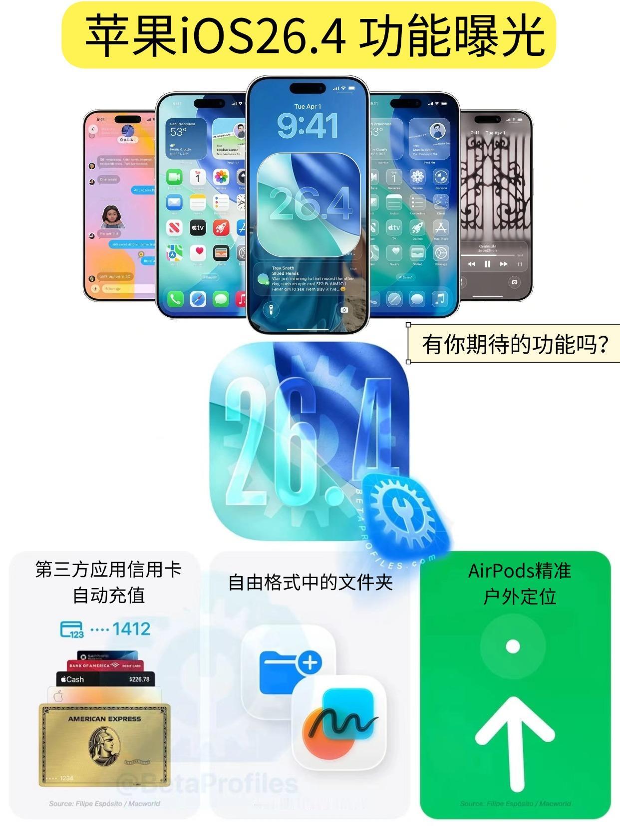 iOS26.4：惊喜不大惊吓没有
最近看到iOS26.4的爆料，感觉苹果这次挺务