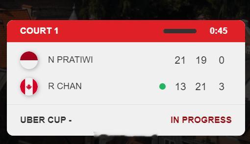 2026年汤尤杯 嗯，还没打完。中国队估计要一点半了 