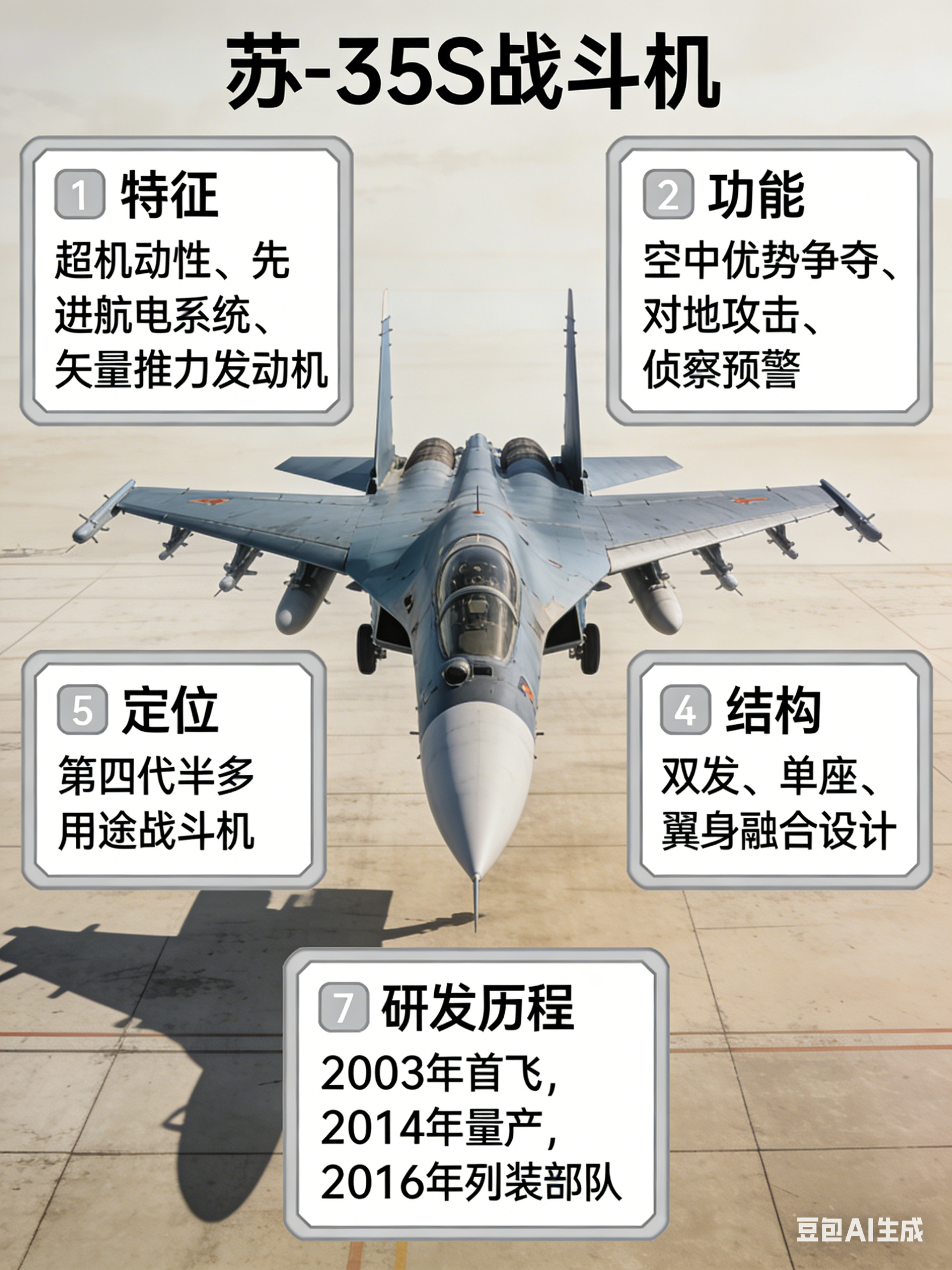 全球武器装备盘点 苏-35S 战斗机苏-35S战斗机是俄罗斯第4++代多用途超机