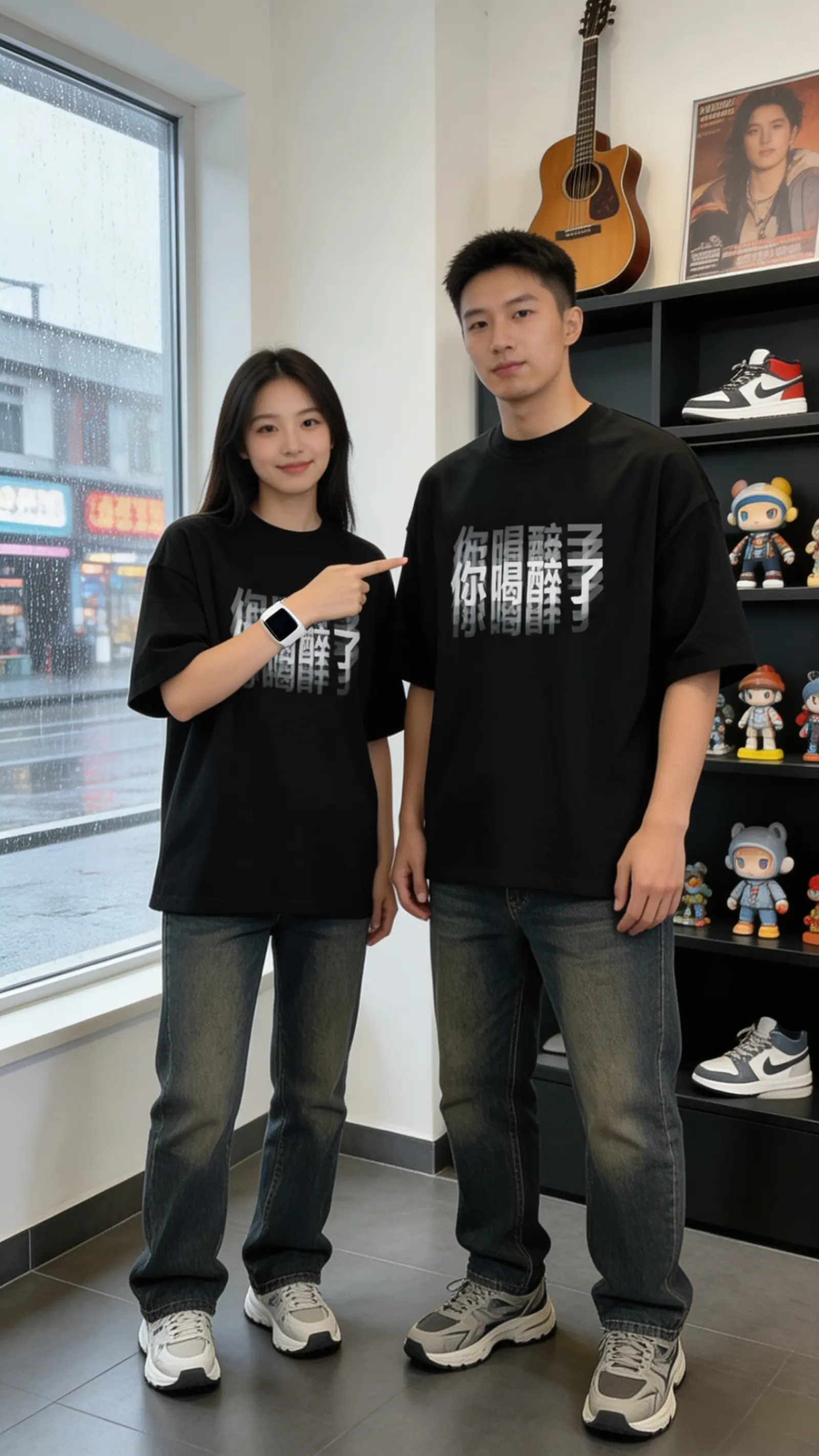 夏季男生穿这件！设计感直接拉满！ 美式潮牌风的印花T恤，宽松版型不挑身...