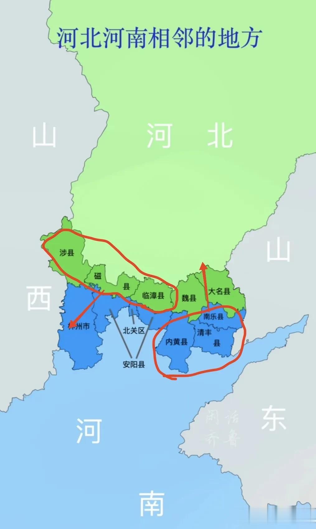 河北涉县 磁县 临漳县划给河南 河南内黄县 清丰县 南乐县划给河北更有利于当地经