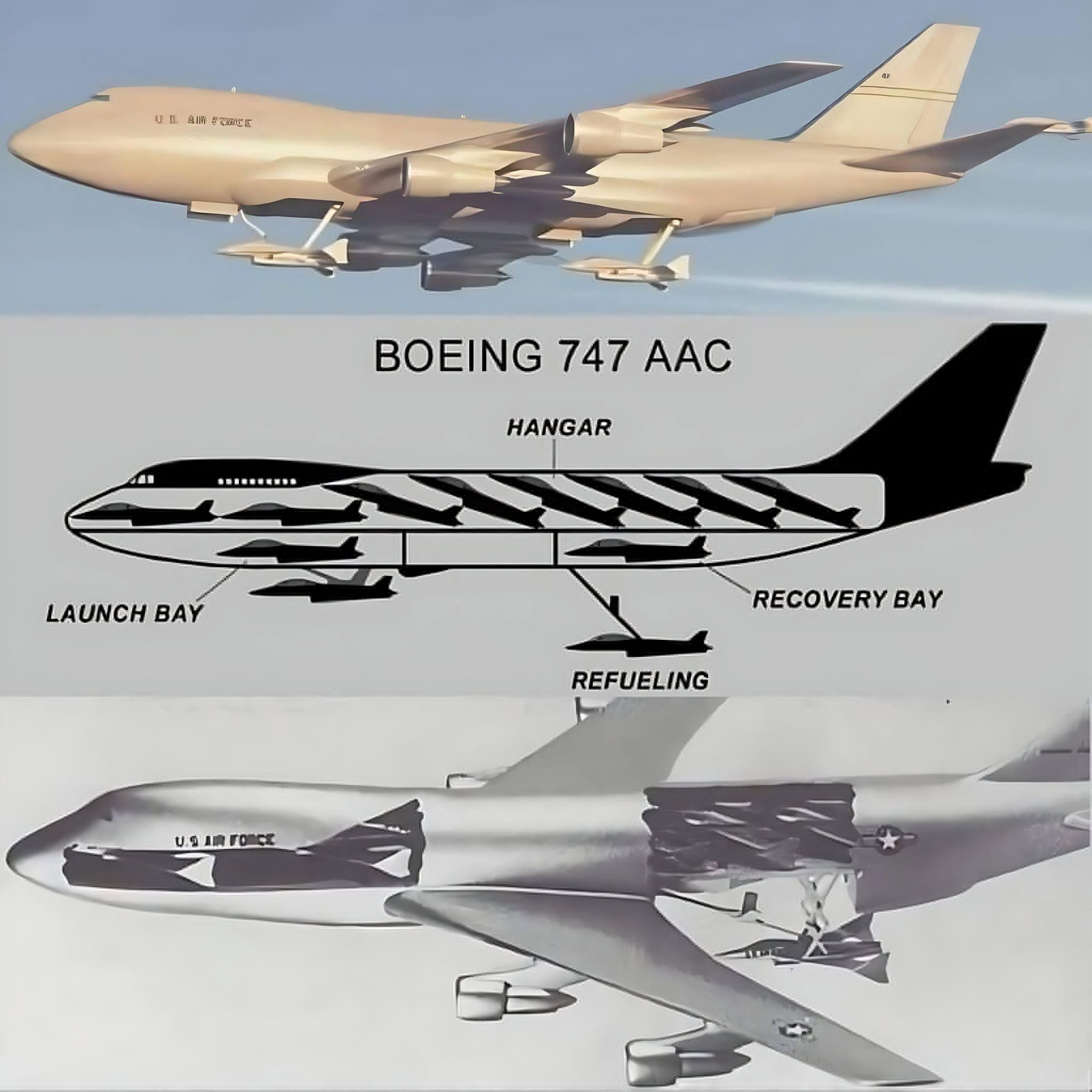 每天认识一件兵器  波音 747 空中航空母舰波音 747 空中航空母舰是一款概