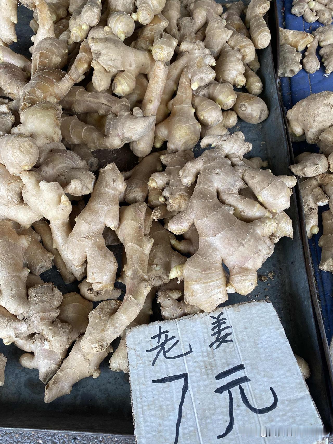 看看现在沈阳市场姜和蒜的价格还可以，老姜7元一斤，大蒜6元一斤。

这姜和蒜的品