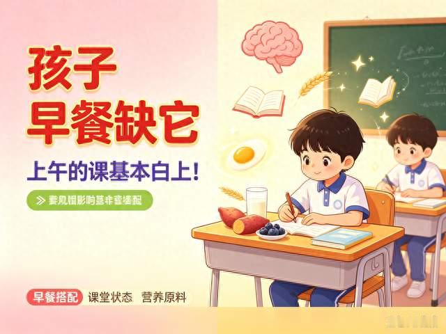 脑科学博士警告：孩子早餐缺它上午的课基本白上早餐不是吃饱就行