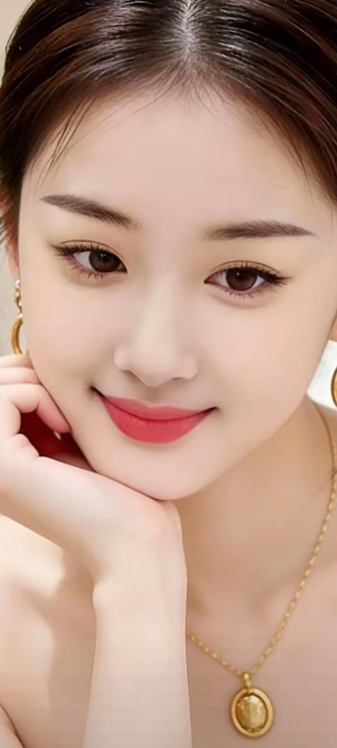 甜美笑容，金饰闪耀，元气满满的一天！😊✨