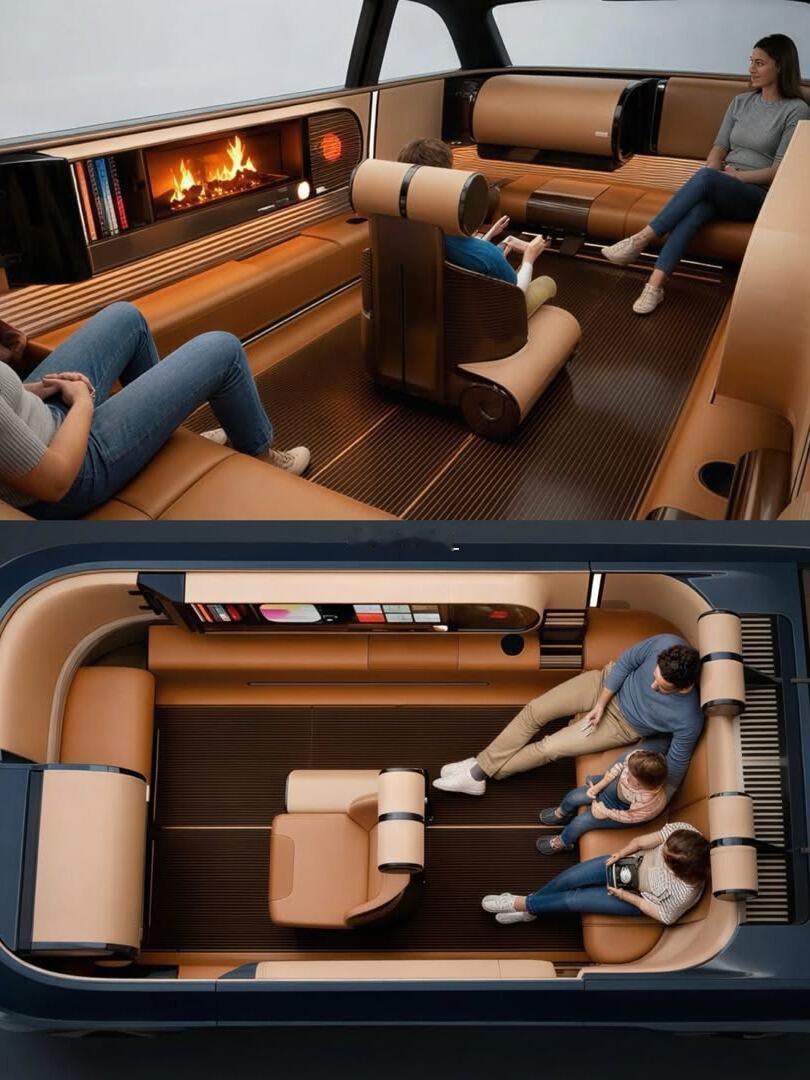 探索奥迪 Radical Next 设计语言的豪华内饰愿景，创造一个温馨的空间。