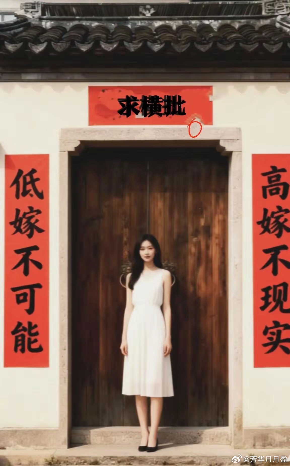 低嫁不可能，高嫁不现实。才华横溢的你能想出个好横批吗？ 