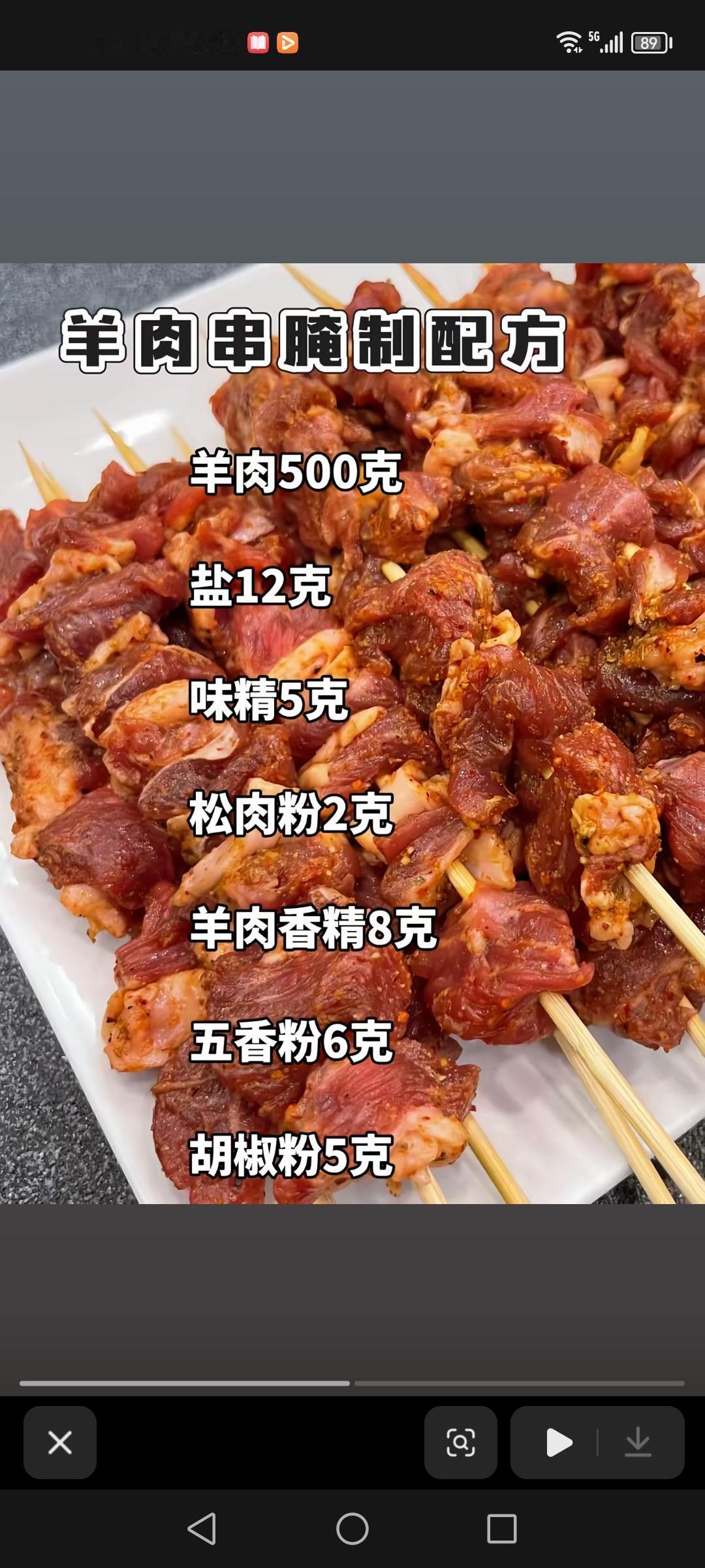 羊肉串腌制配方，脆皮烧鸡，炸串万能酱，四种万能炸糊，