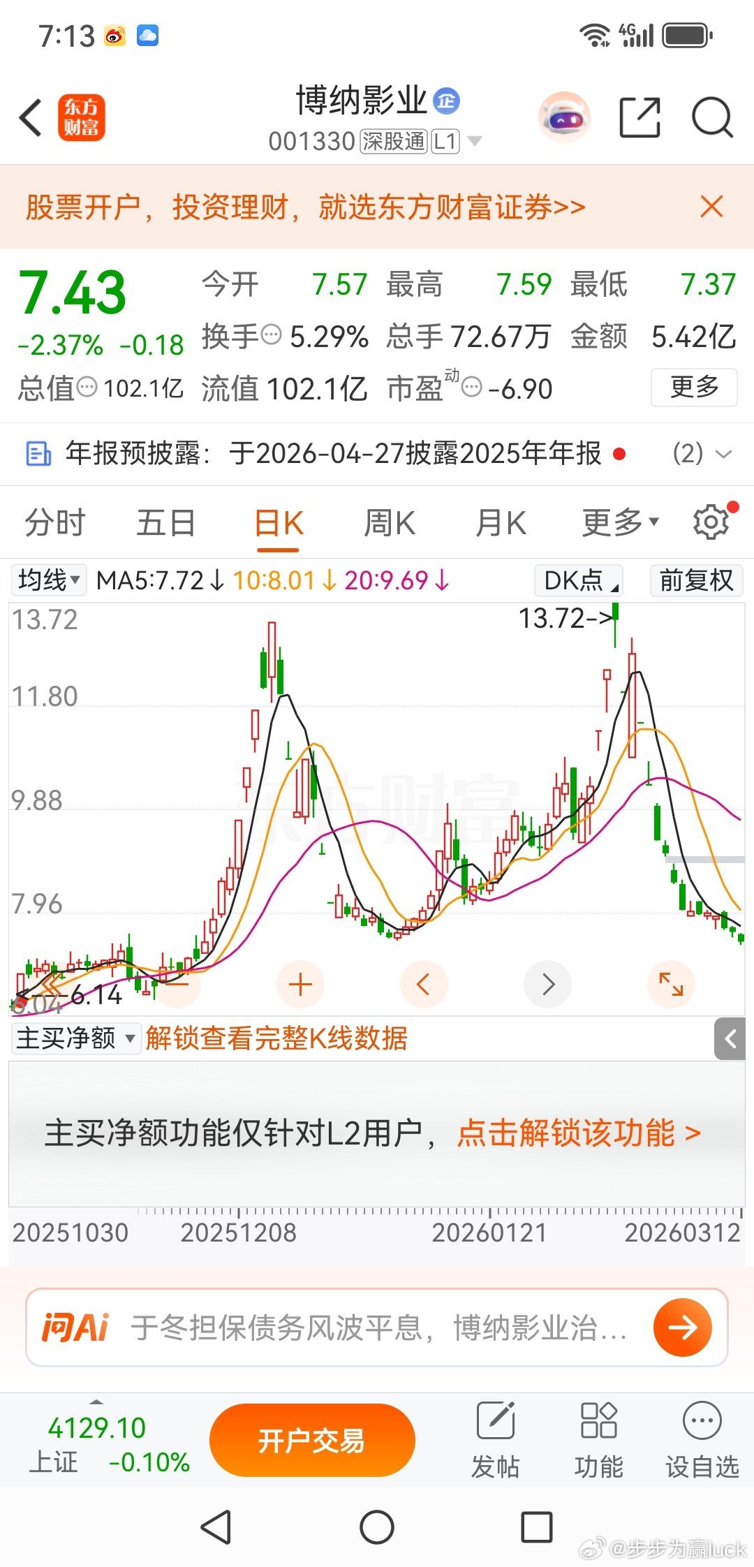 博纳影业，死绝了吧！一个月后9元，我看可能。股票财经﻿