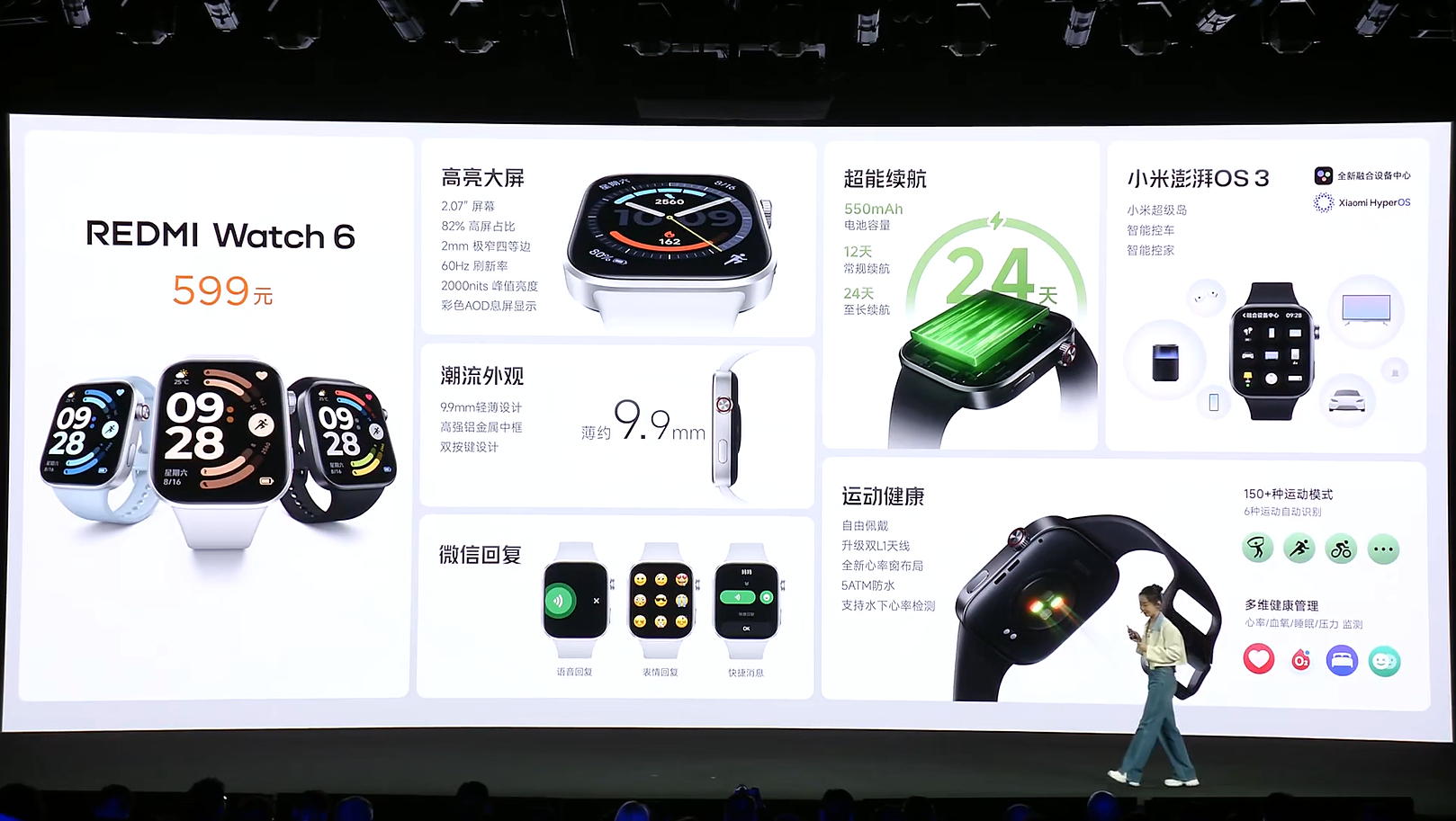 红米K90发布会 Redmi Watch6较Redmi Watch5升级了很多地