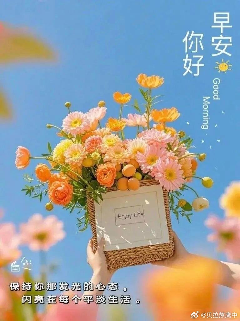 早安[超话] 早安，愿你今天醒来，眉头舒展，嘴角也有一点笑意。即使还没有特别的好
