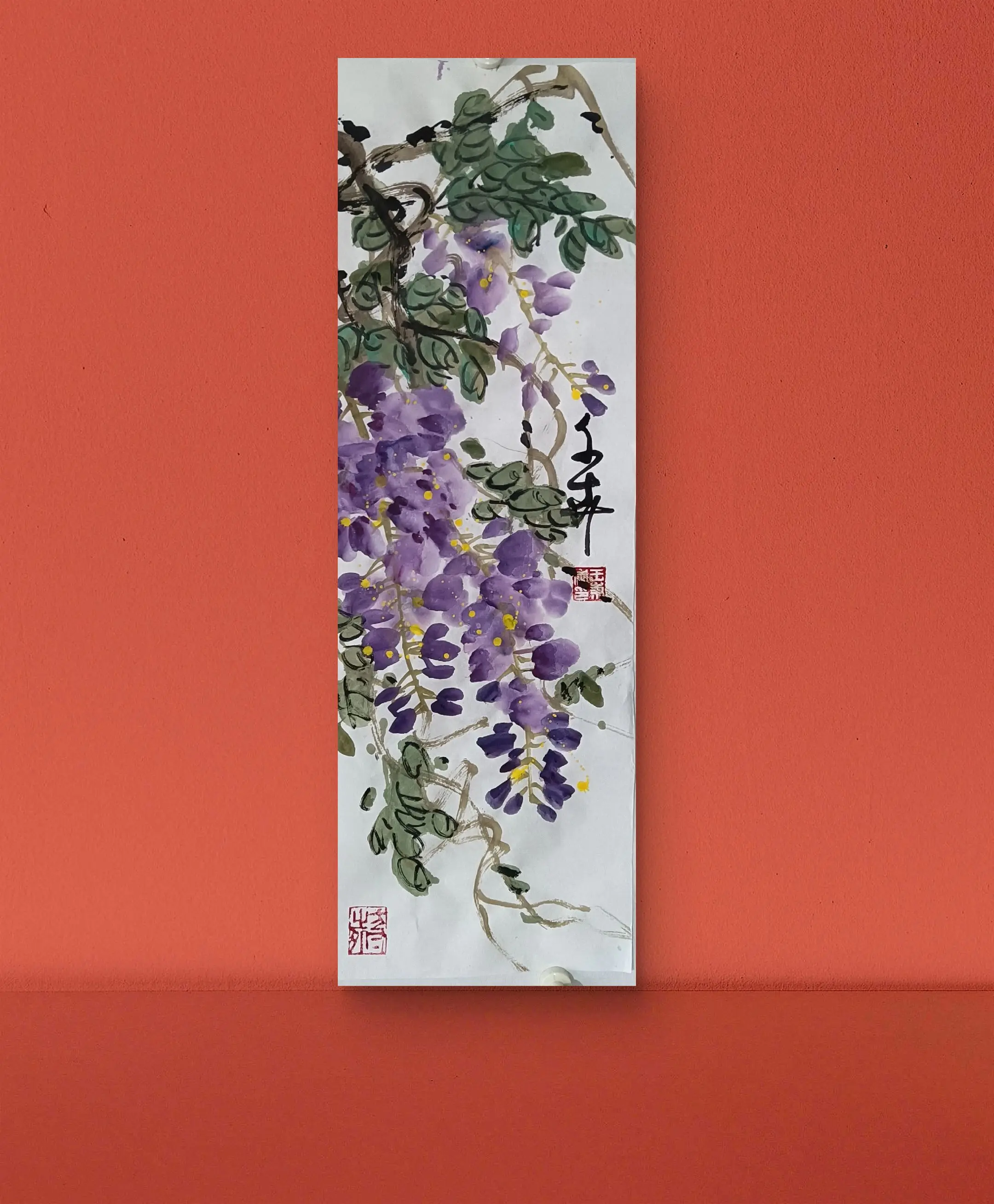 春和景明紫藤花。