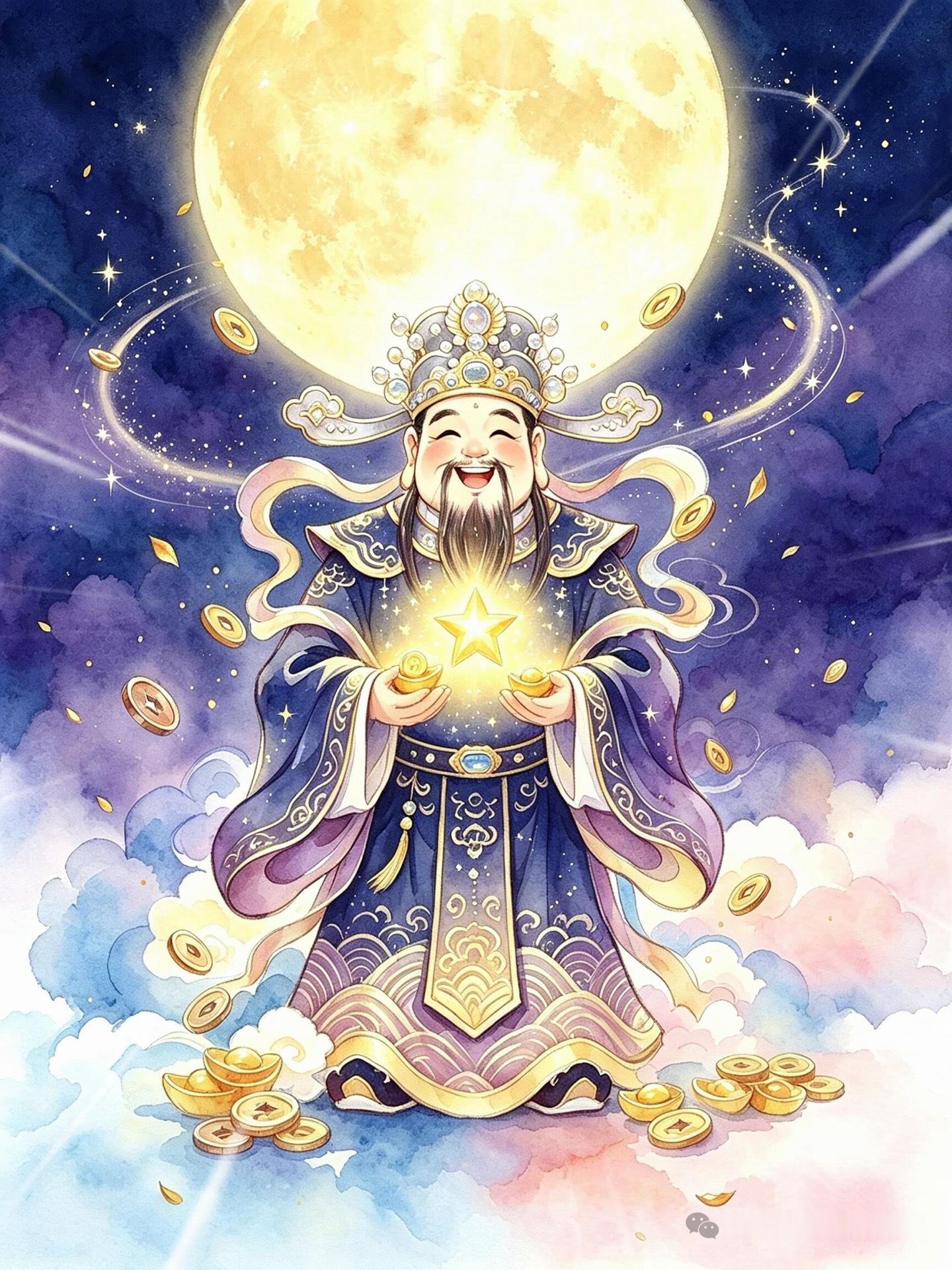 财神到，福禄到，金银满屋福星照。财神敲门，好运缠身，八方来财进家门。迎财神，接元