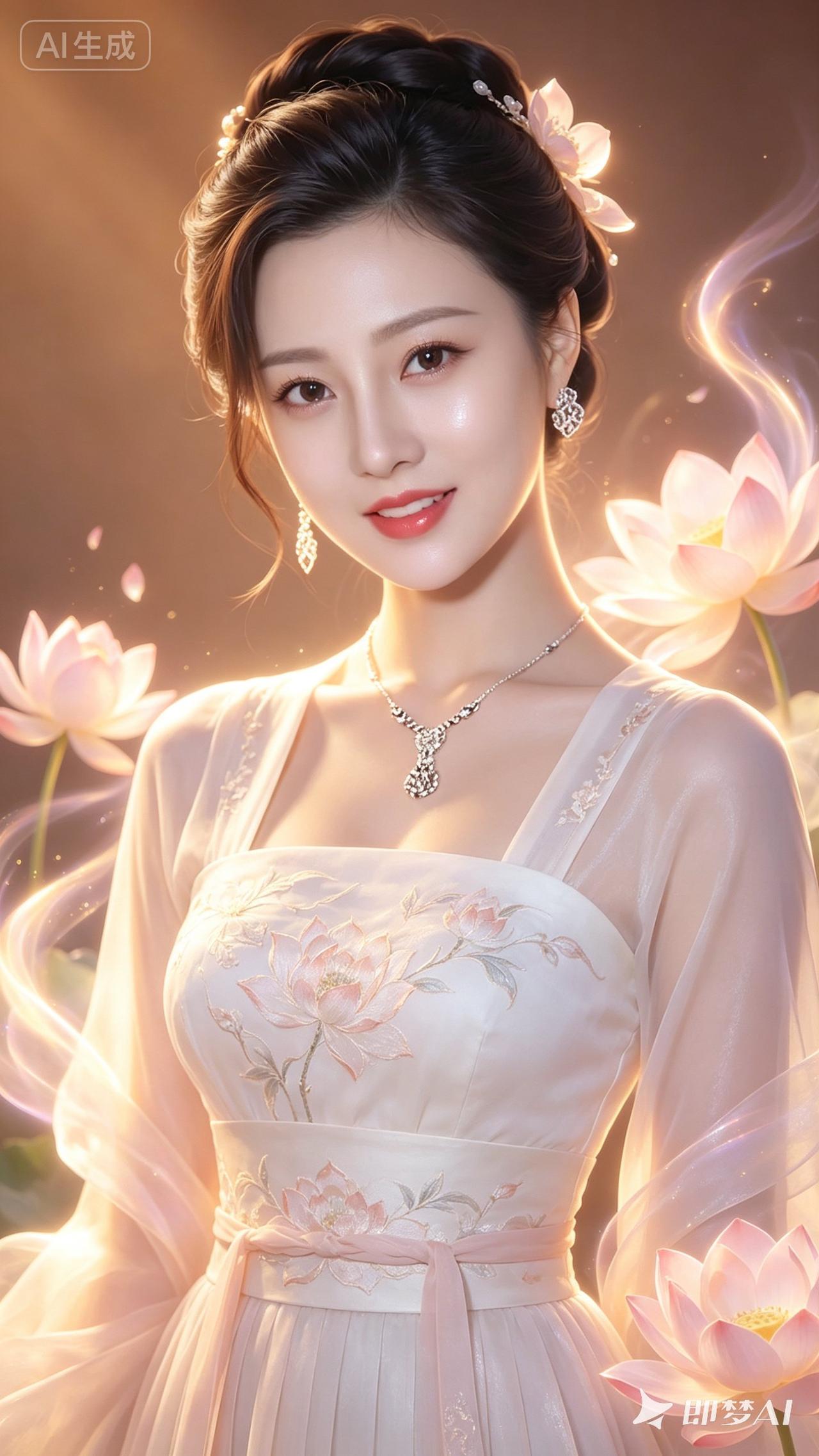 这姑娘穿得真像仙女下凡。