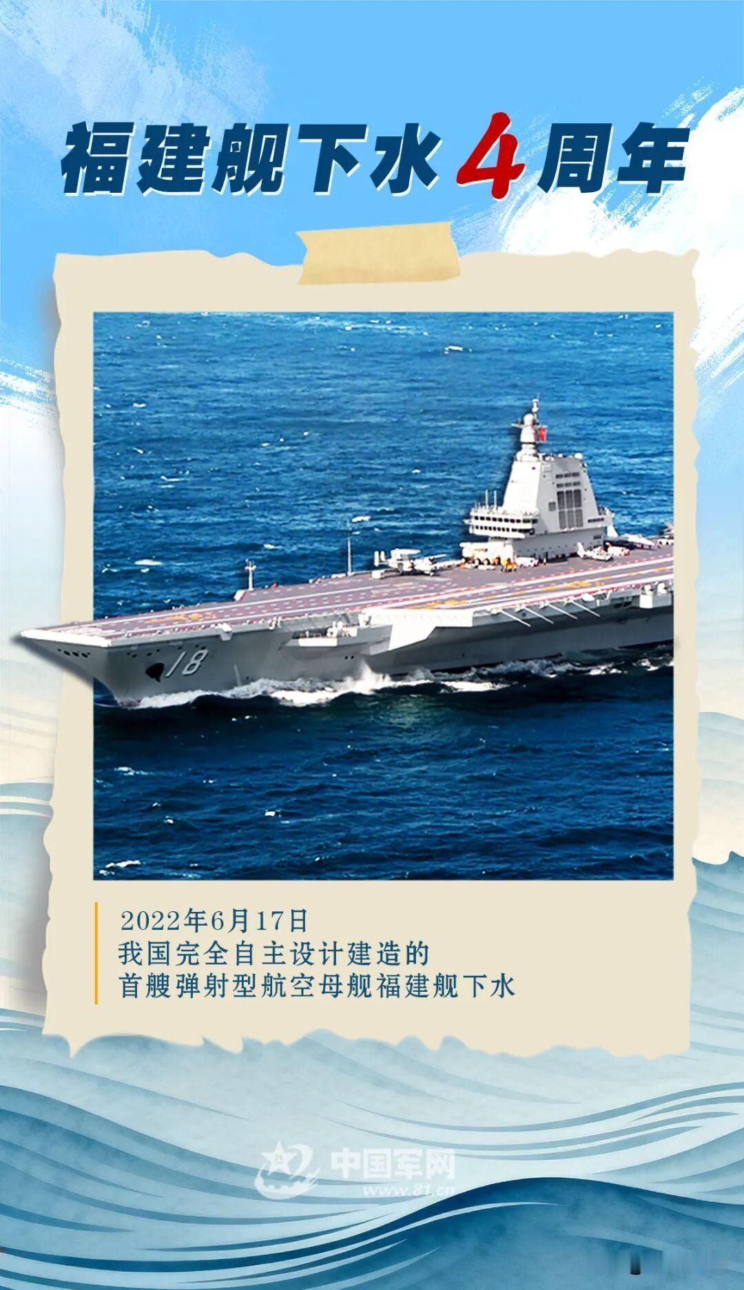 2000次弹射零故障，福建舰下水四周年，海军三航母+两栖协同体系浮出水面
今天是