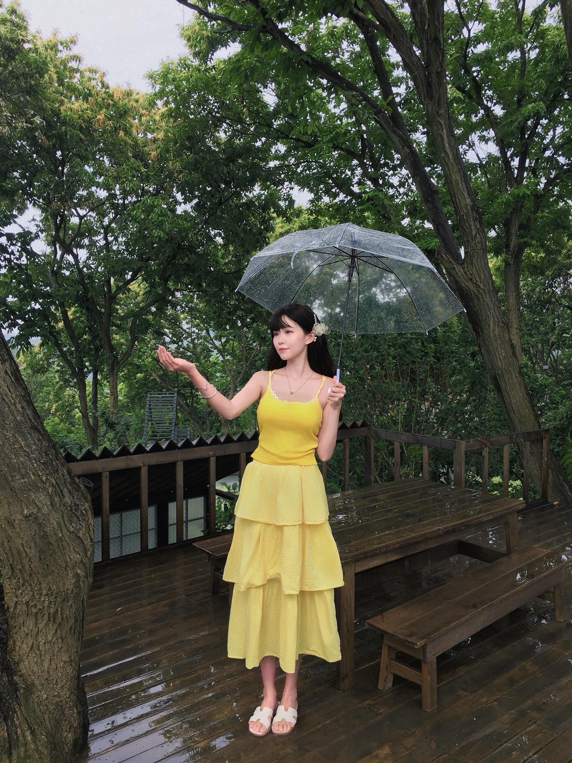 外面下雨了