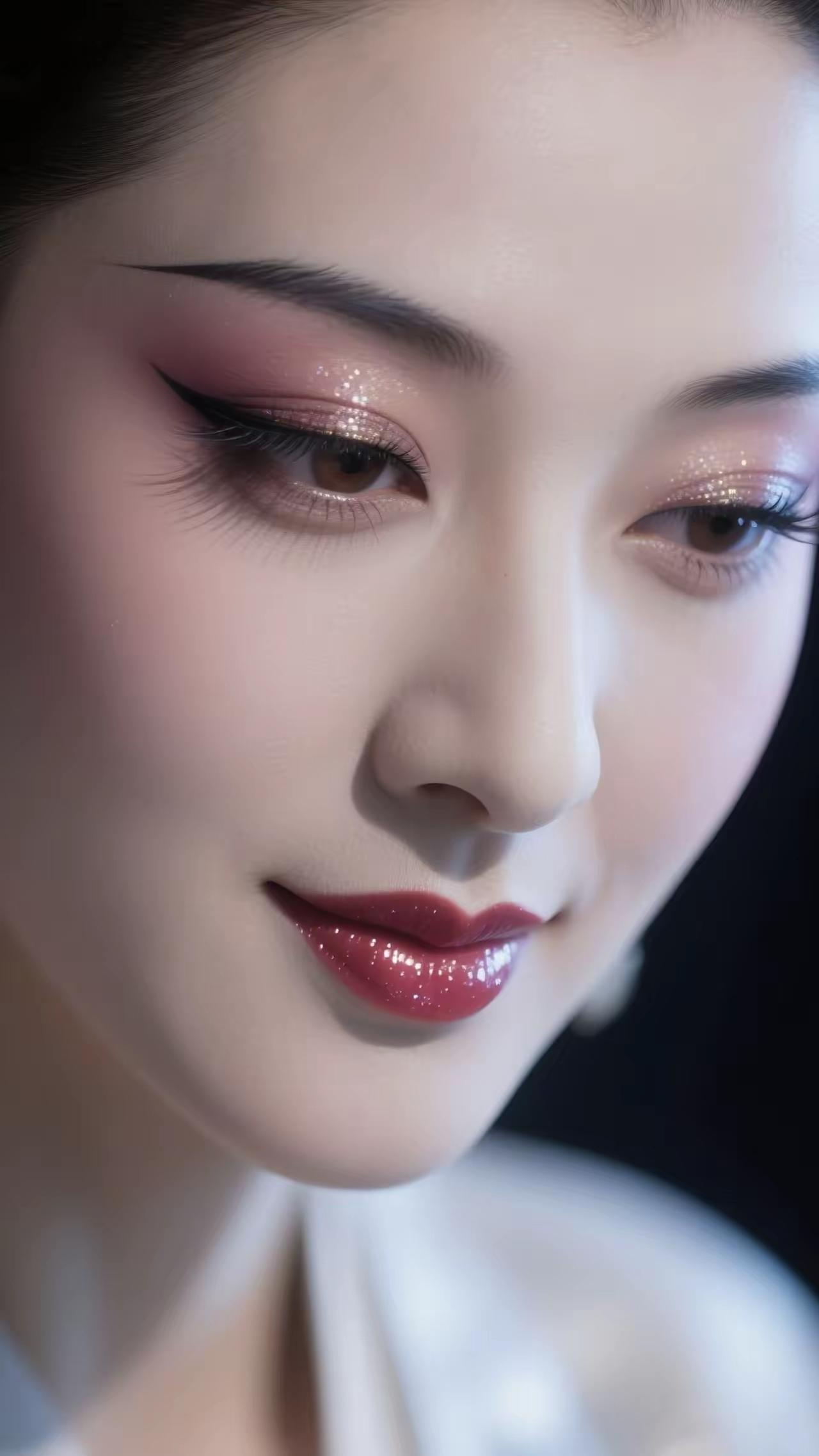 好标緻，好细腻，好典雅，好古典，好美啊[玫瑰]
和曾黎有点像
但是她比曾黎更漂亮