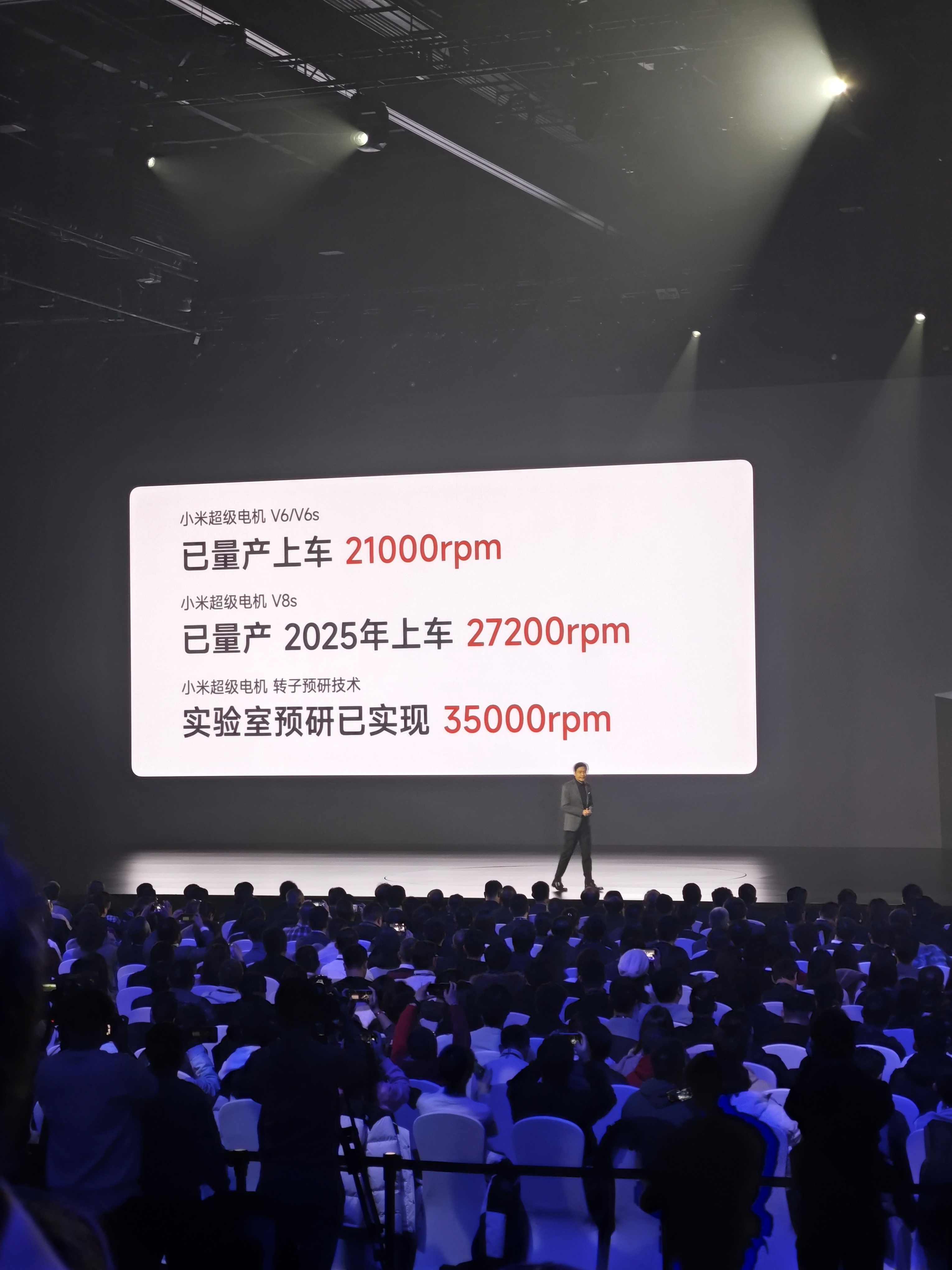 小米自研的发动机确实震撼啊，之前发布会说的小米V8s的27000rpm还有下沉空