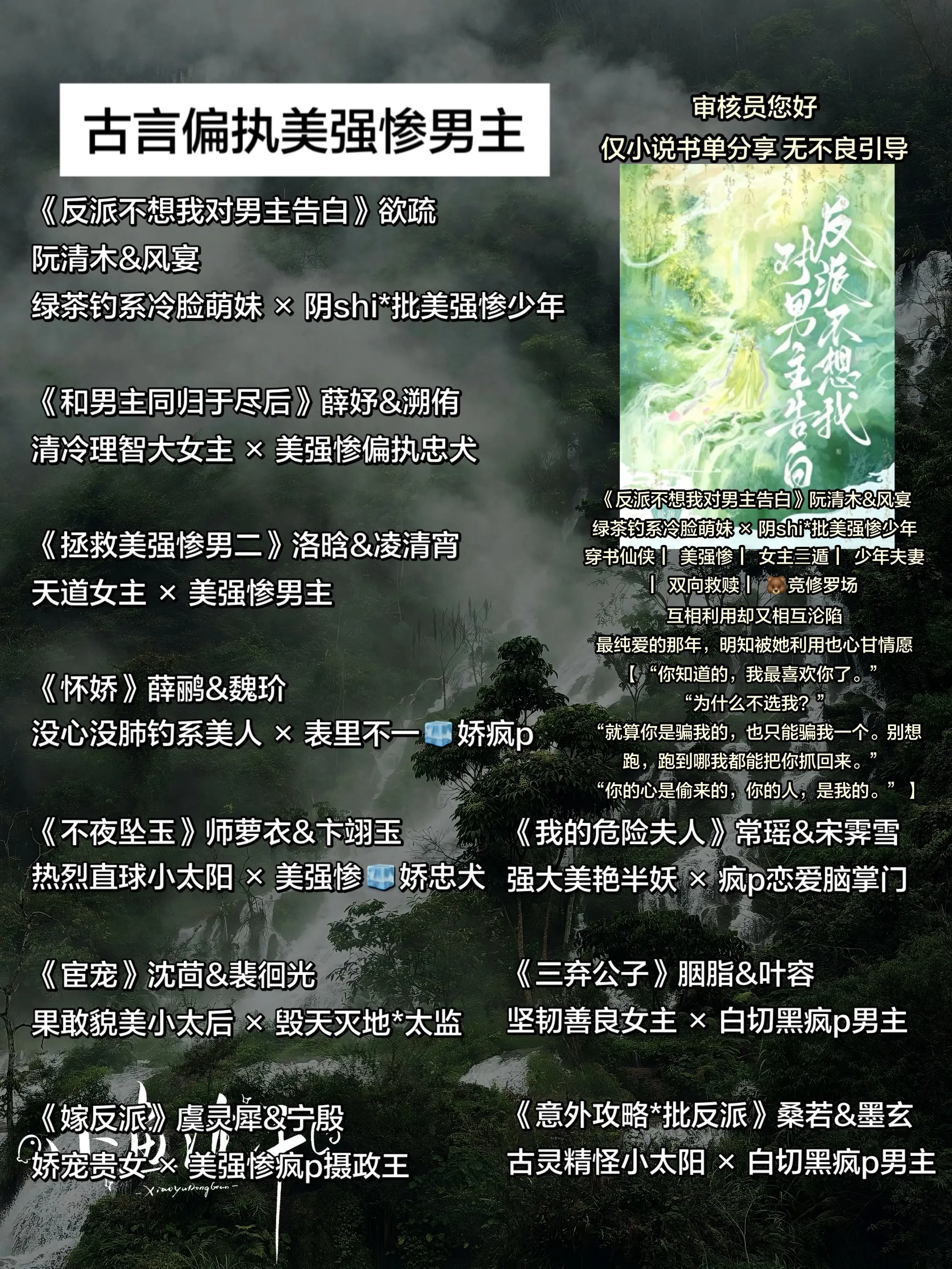 古言偏执美强惨男主。