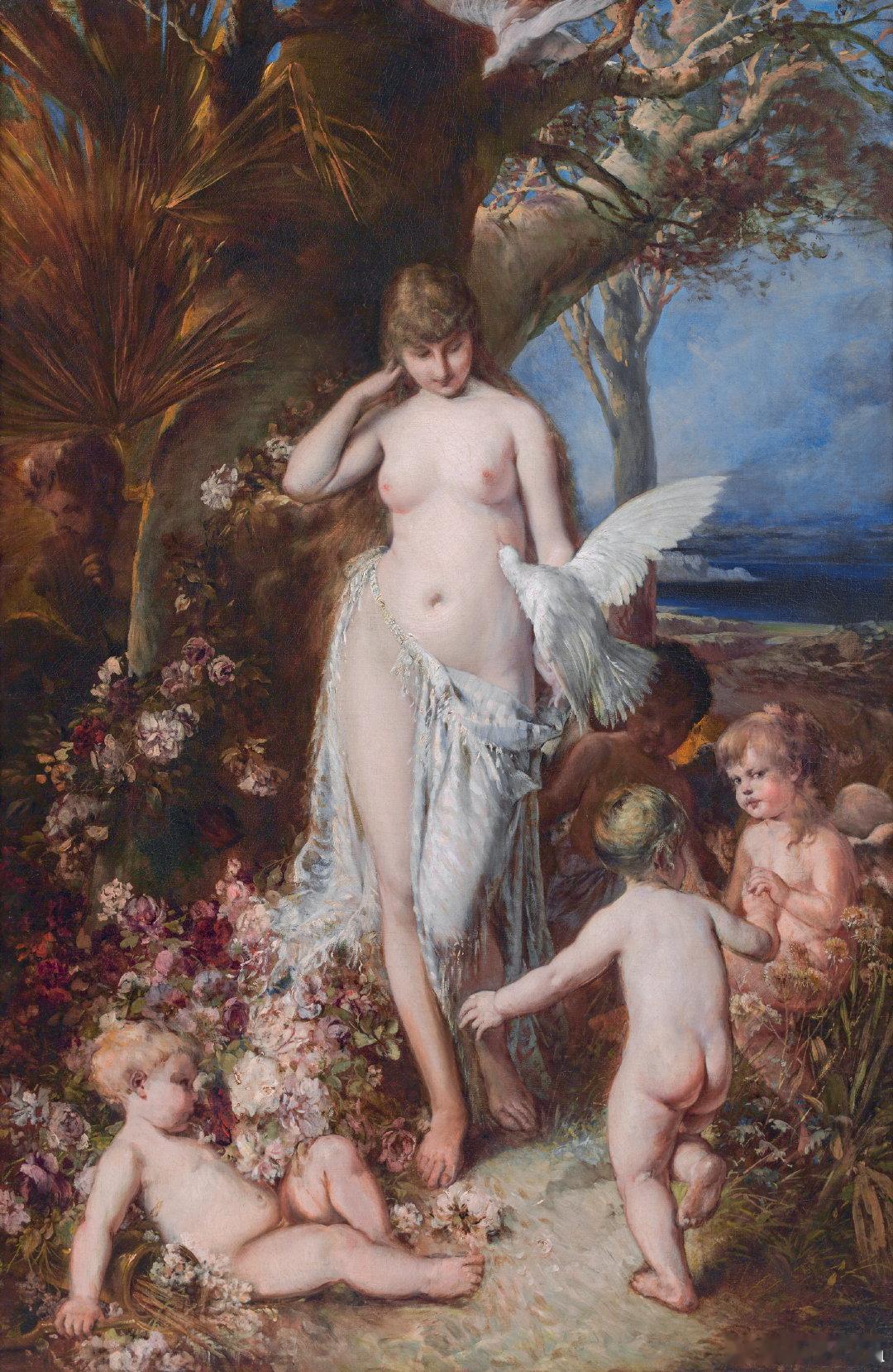 #西洋历史文化鱼缸[超话]# 奥地利学院派画家Hans Makart（1840-