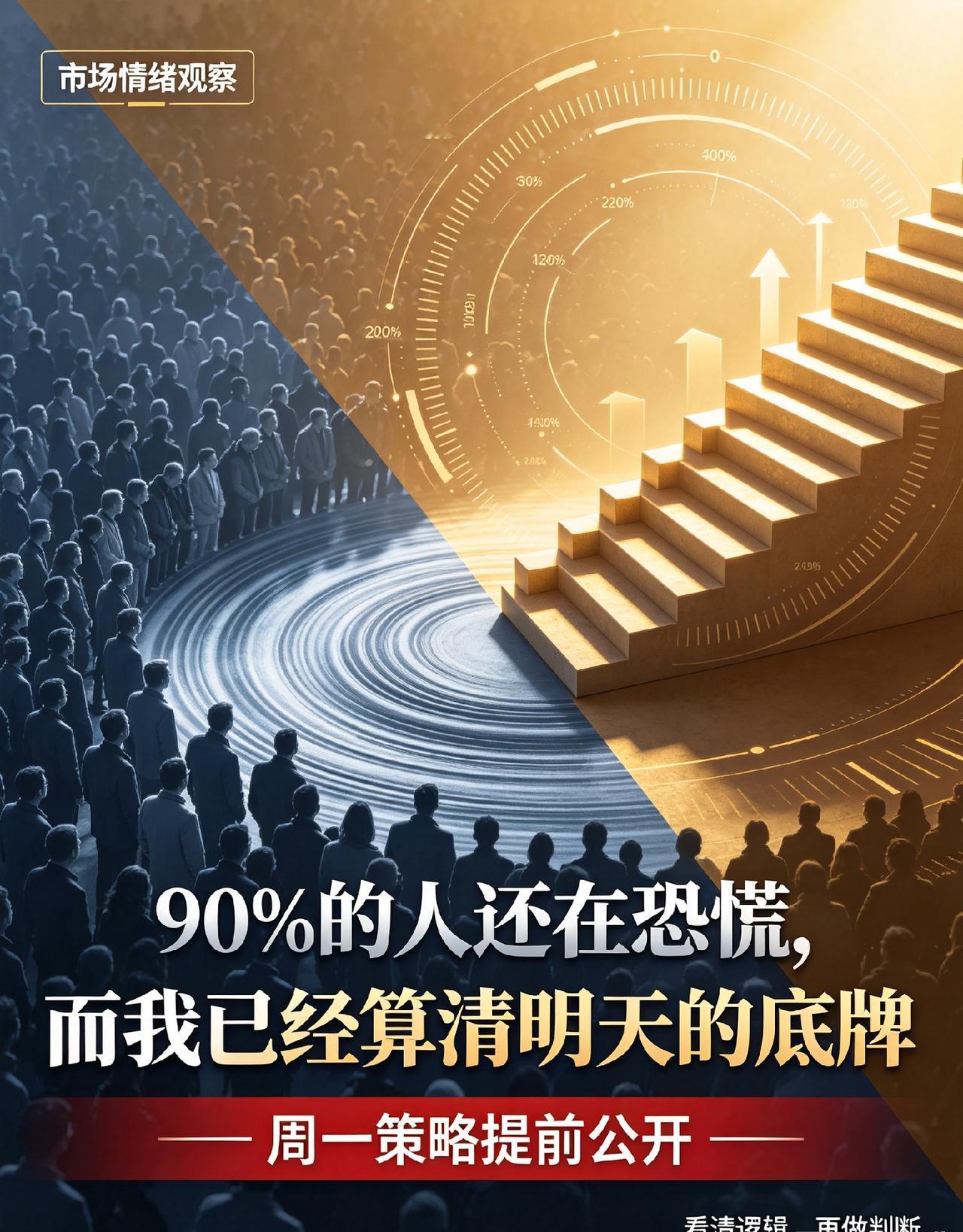 90%的人还在恐慌，而我已经算清明天的底牌——周一策略提前公开
 
大家好，我是