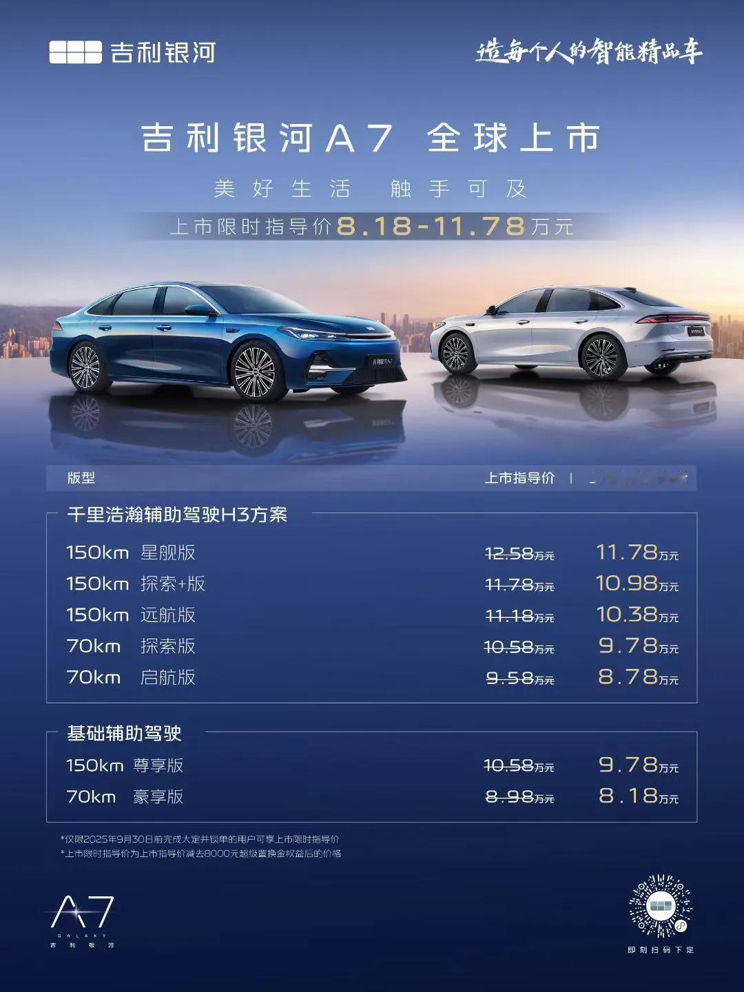 吉利银河A7全球上市，这波操作，可能又会让10万级混动家轿市场地震！