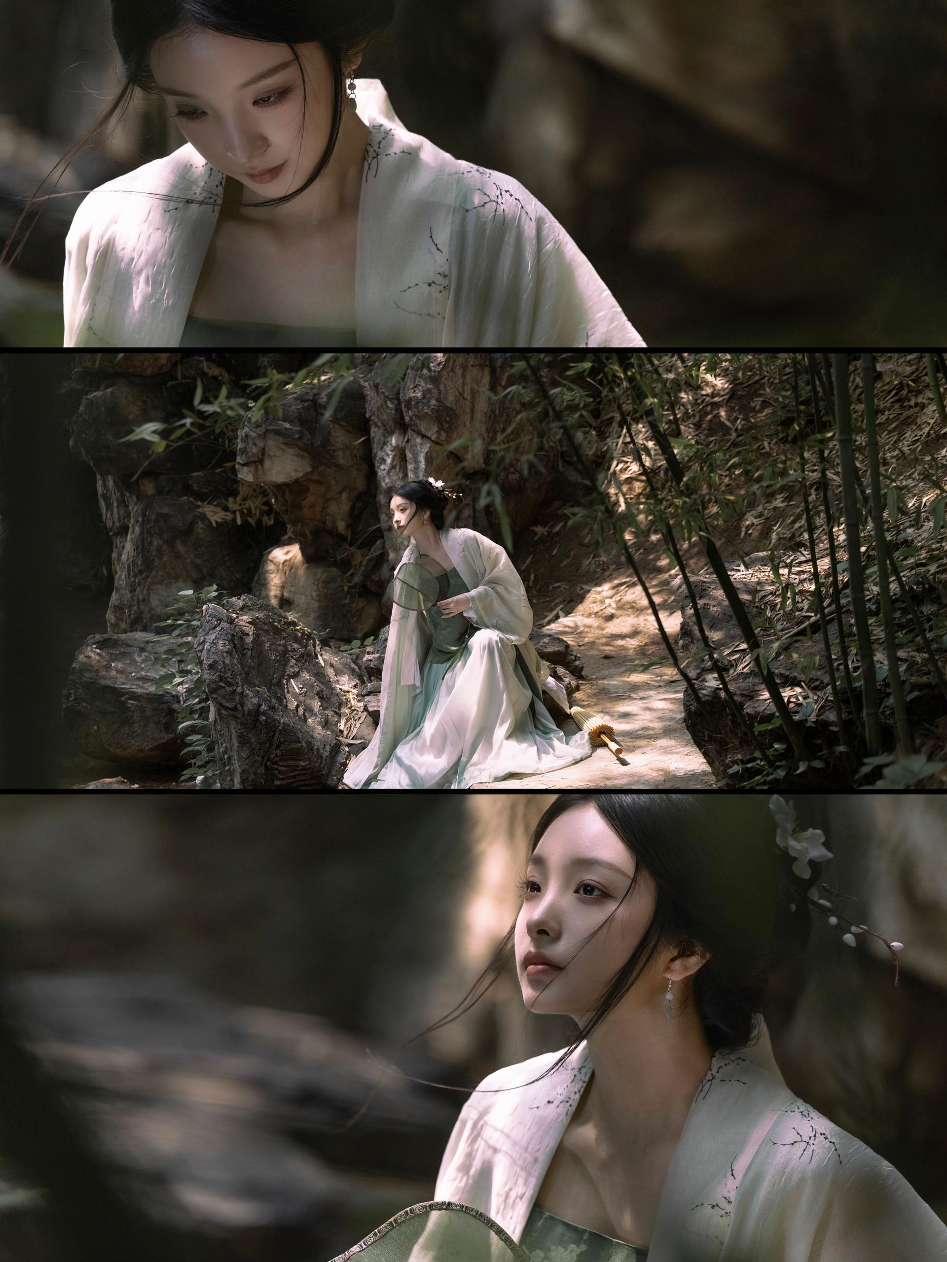 ‘ 竹影斑驳、似梦中人 ’。