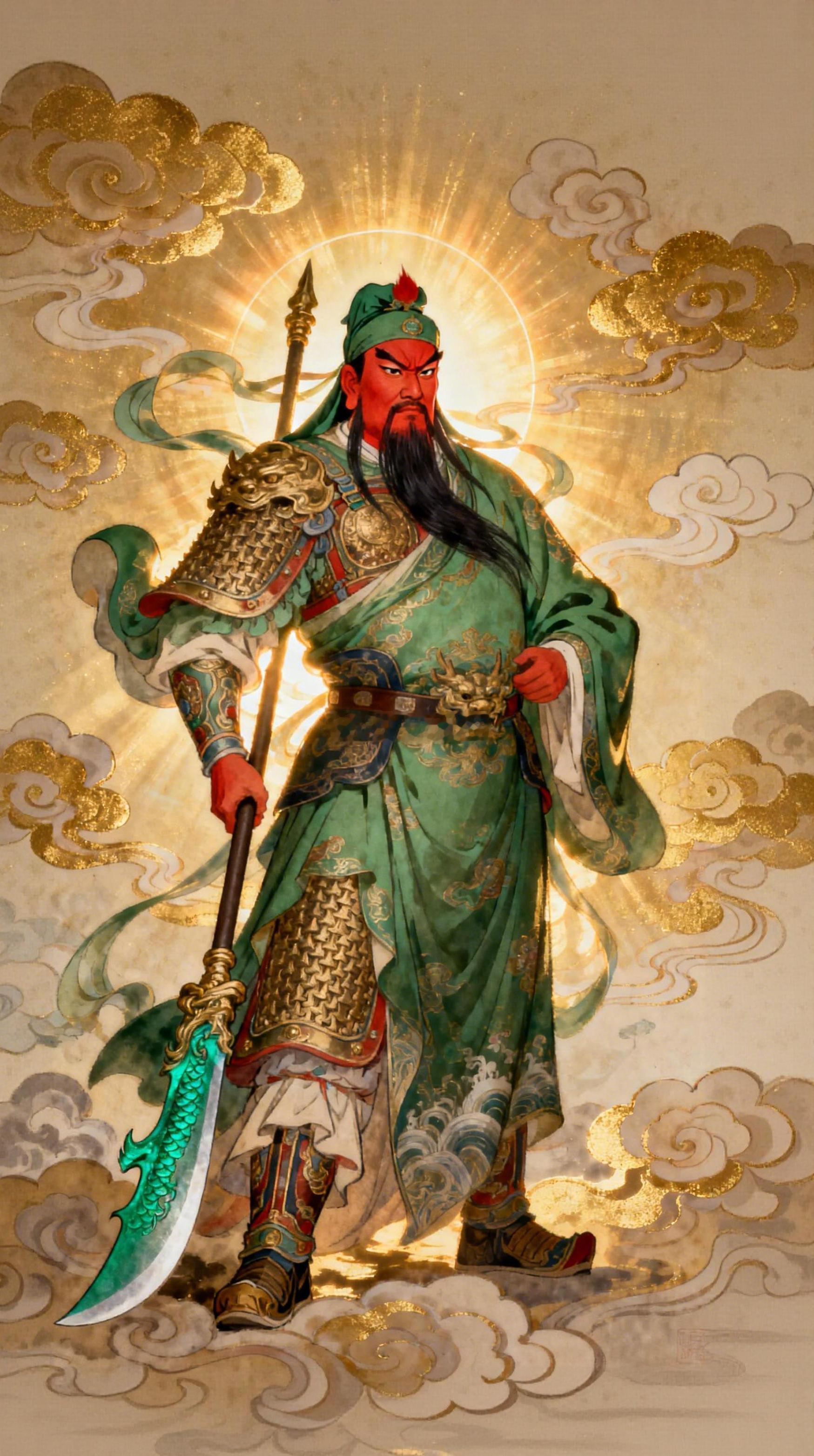 关帝爷守一份正气。愿你近日避开口舌和烂账，办正事有人帮，求正财有门路，心里那口气