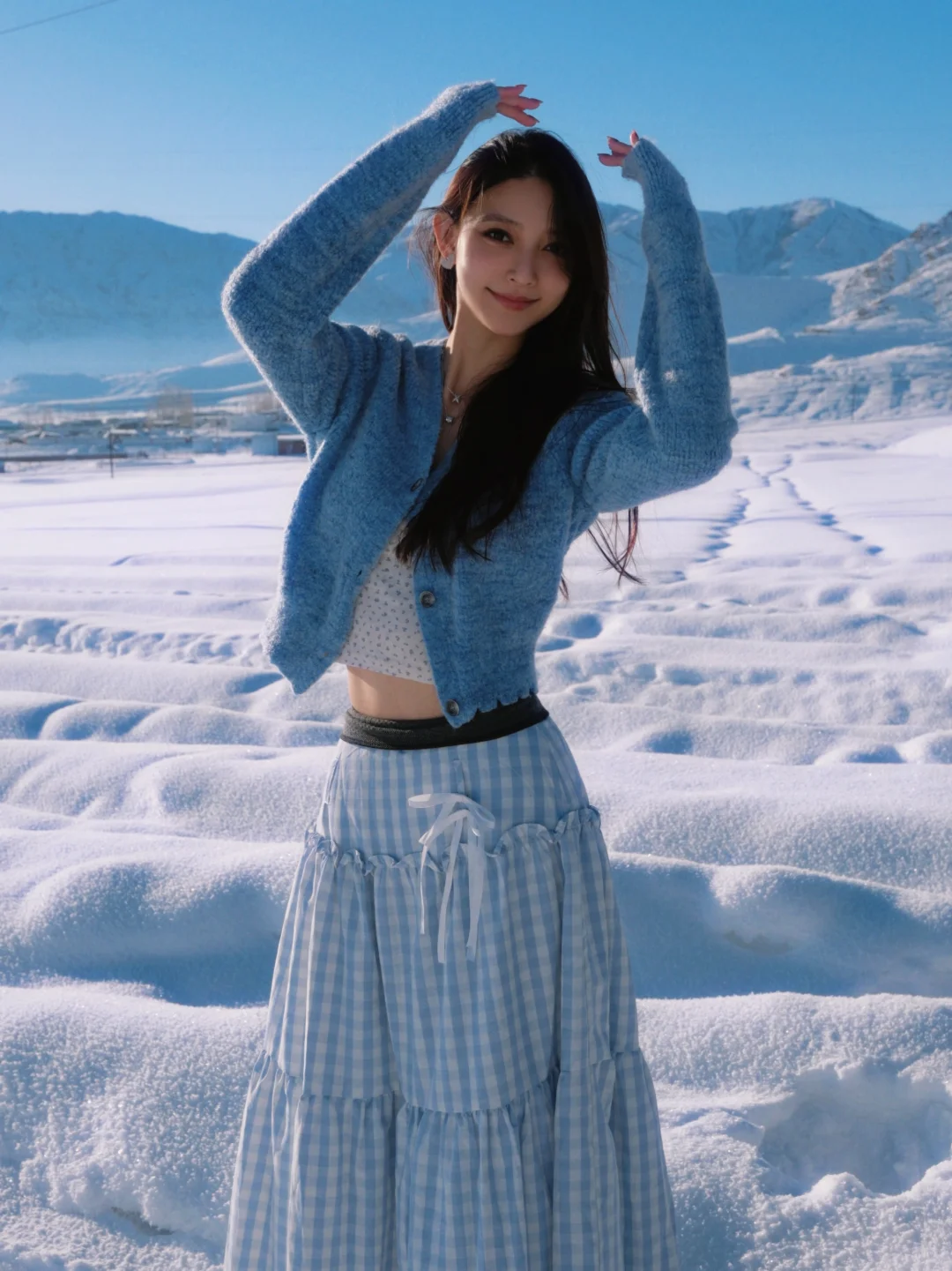 山里滑雪 雪原拍照☃️