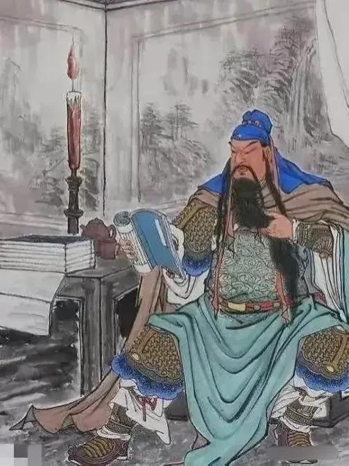 这张关羽的画漏洞百出。关羽看书时用的线装书，在三国时期并未普及，线装书到宋代才成