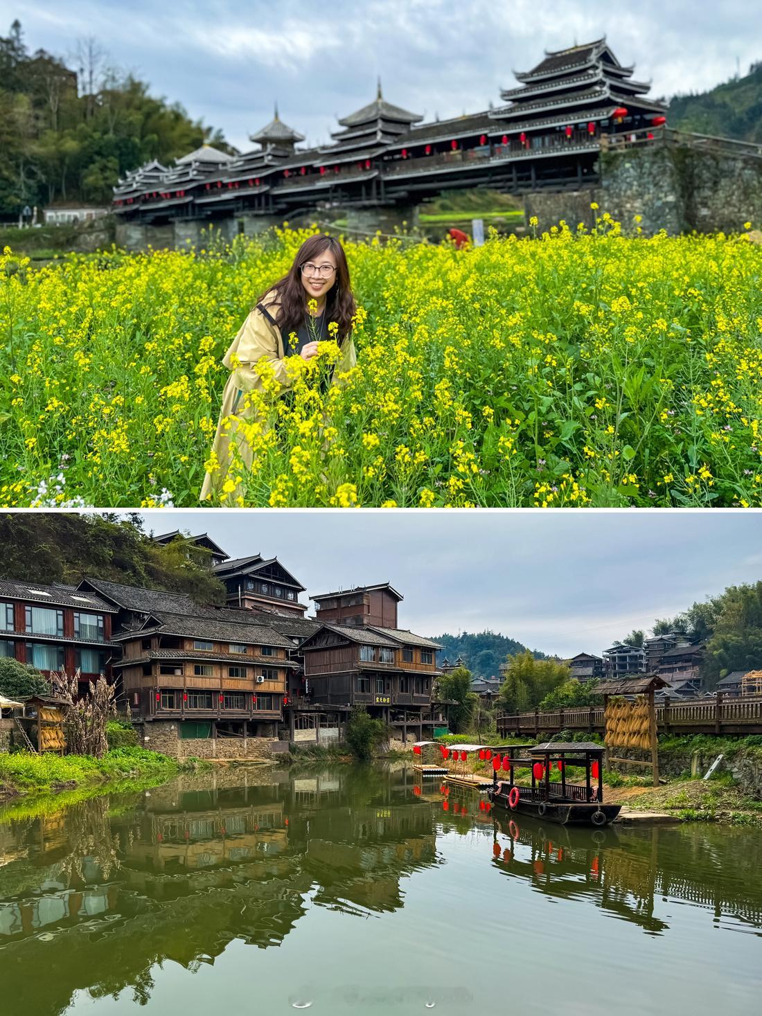 广西三江侗乡春色｜程阳八寨油菜花盛开春日自驾图鉴ai旅行指南ai生活指南 程阳八