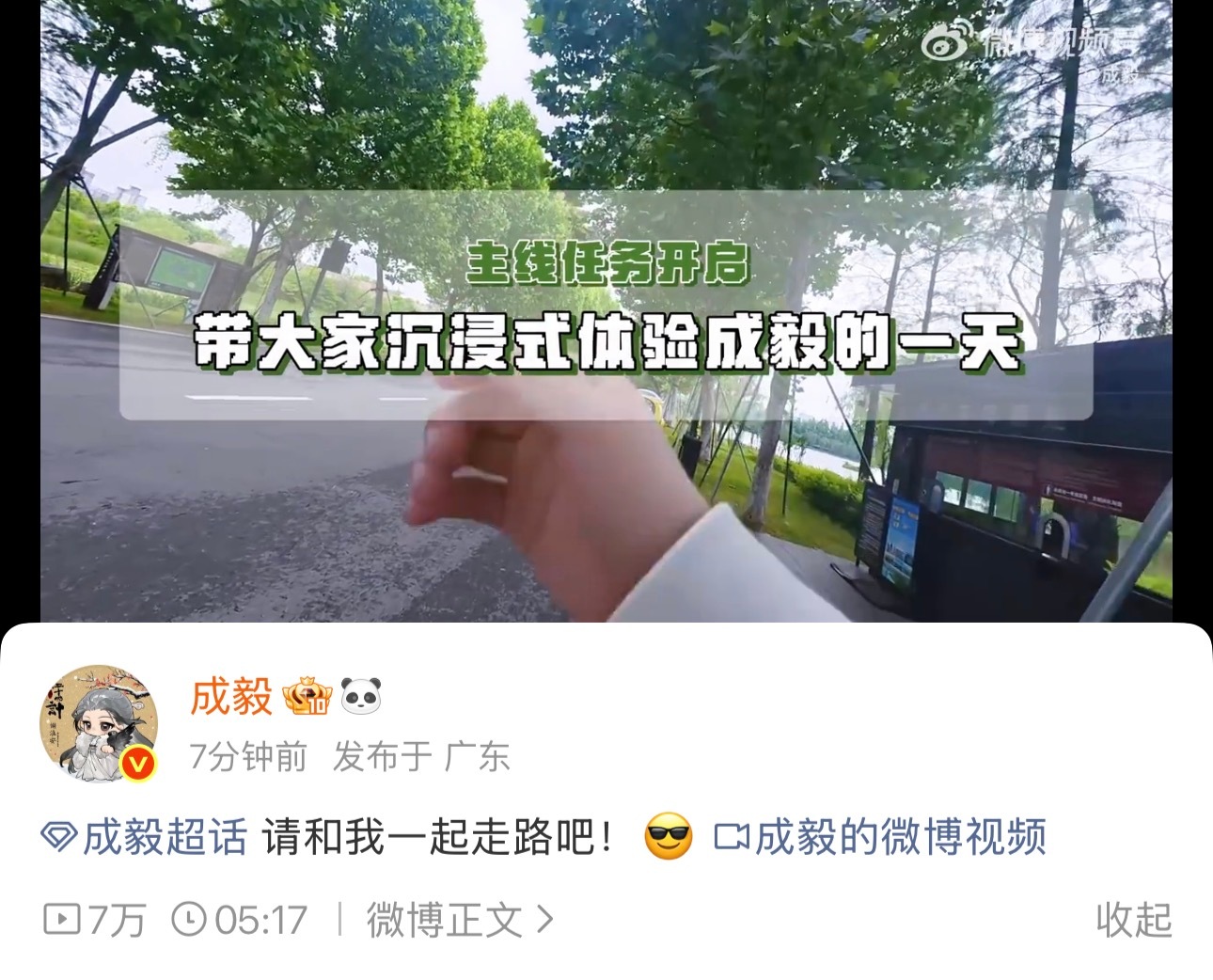 谁懂这个第一视角，谁懂这个时长517，没有复杂的镜头，只有林间的风、干净的路，和