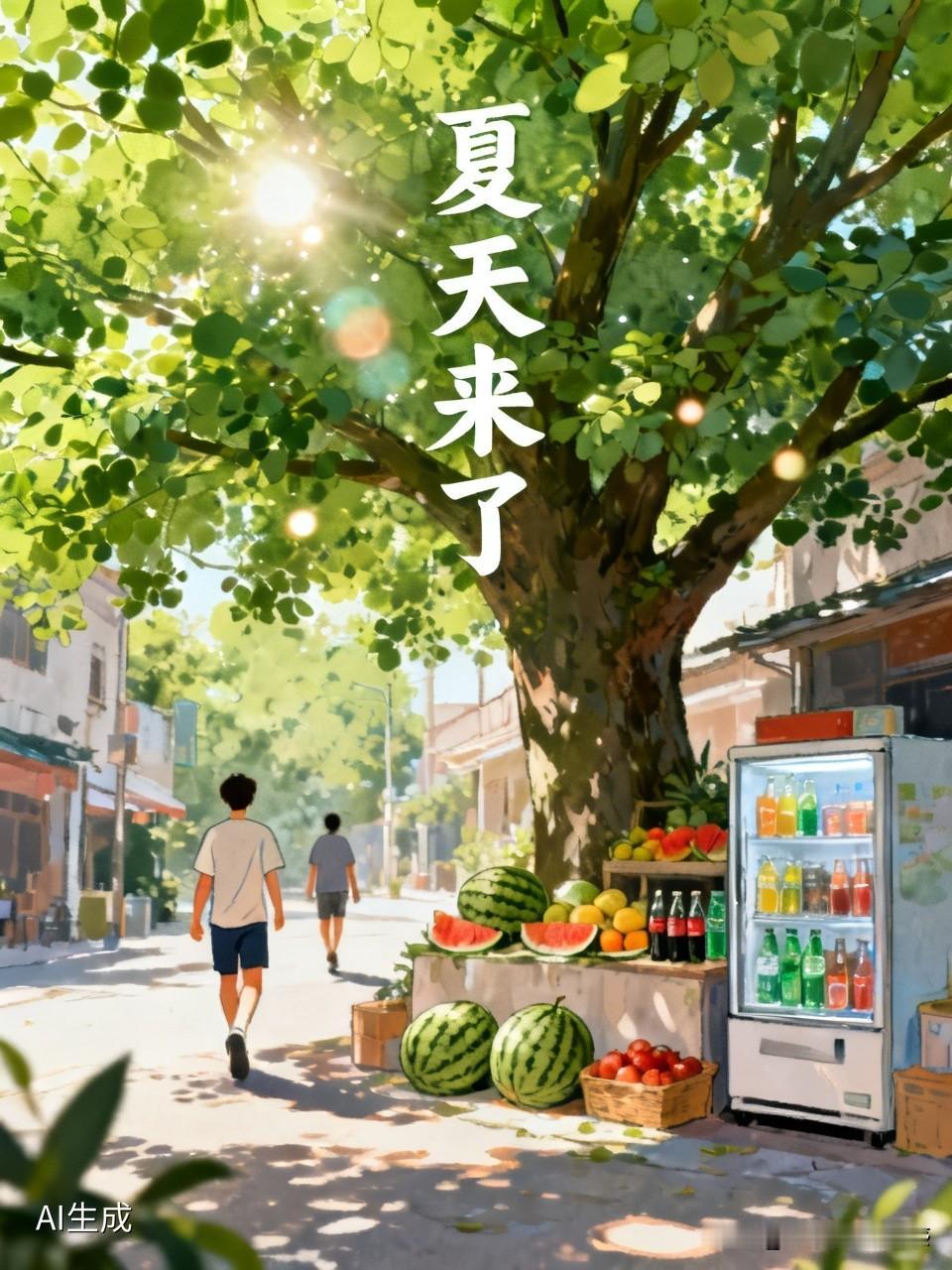 冰箱里也塞满了西瓜、冷饮和冰水果，闷热的午后咬上一口清甜的西瓜，瞬间驱散所有燥热