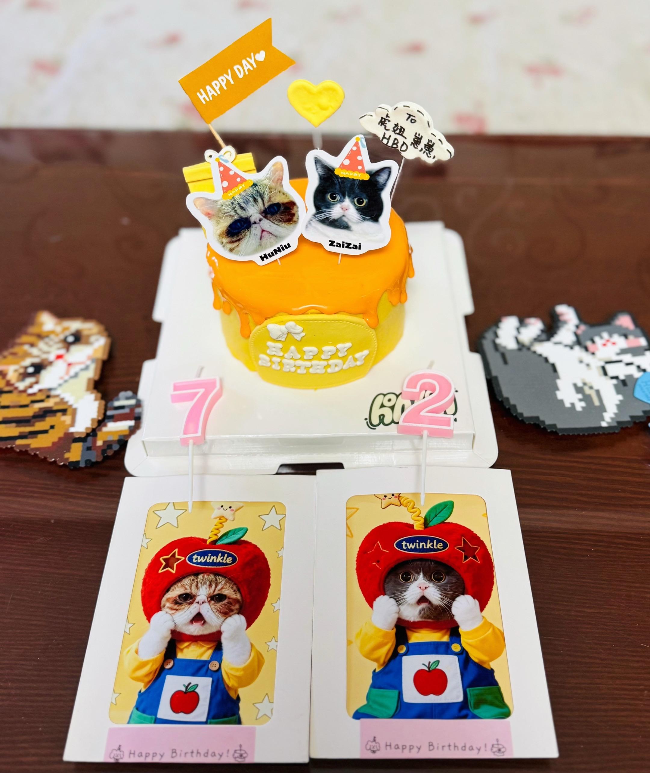 虎妞和崽崽生日快乐～无病无灾、无忧无虑