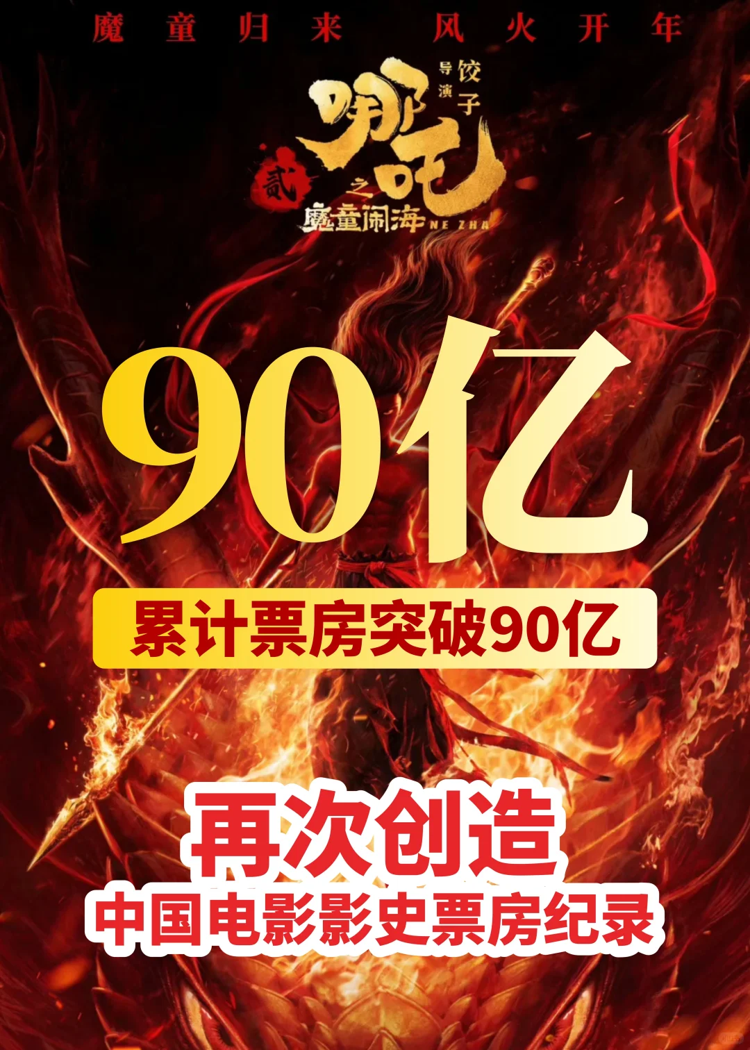 《哪吒2》计划有变！目标100亿❗给我破❗️