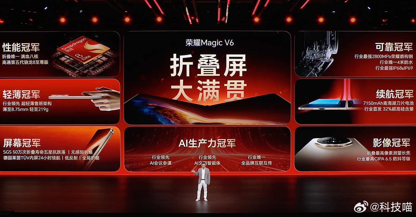 荣耀Magic V6价格12+256GB：8999元12+512GB：9999元