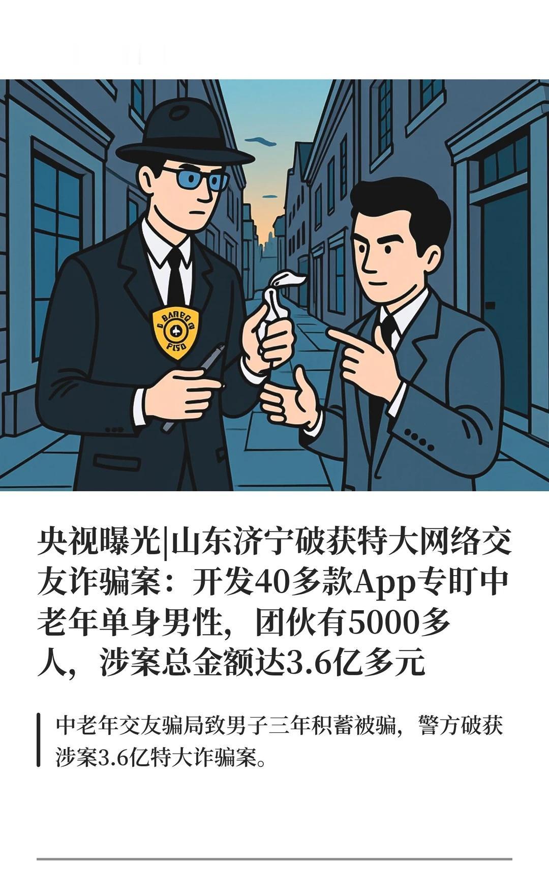 央视曝光|特大网络交友诈骗案
央视曝光|山东济宁破获特大网络交友诈骗案：开发40