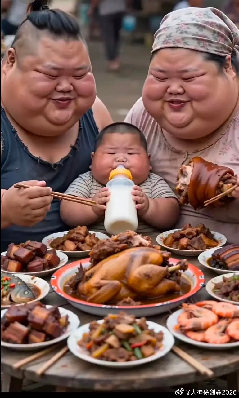 一家三口的幸福时刻！ ​​​