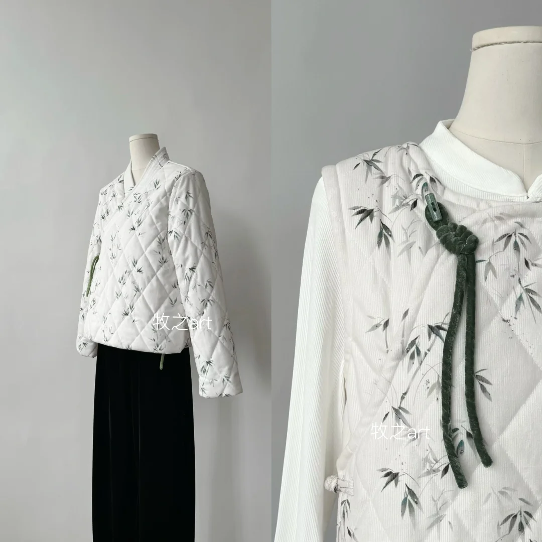 清冷感竹叶｜加厚马甲和棉服！