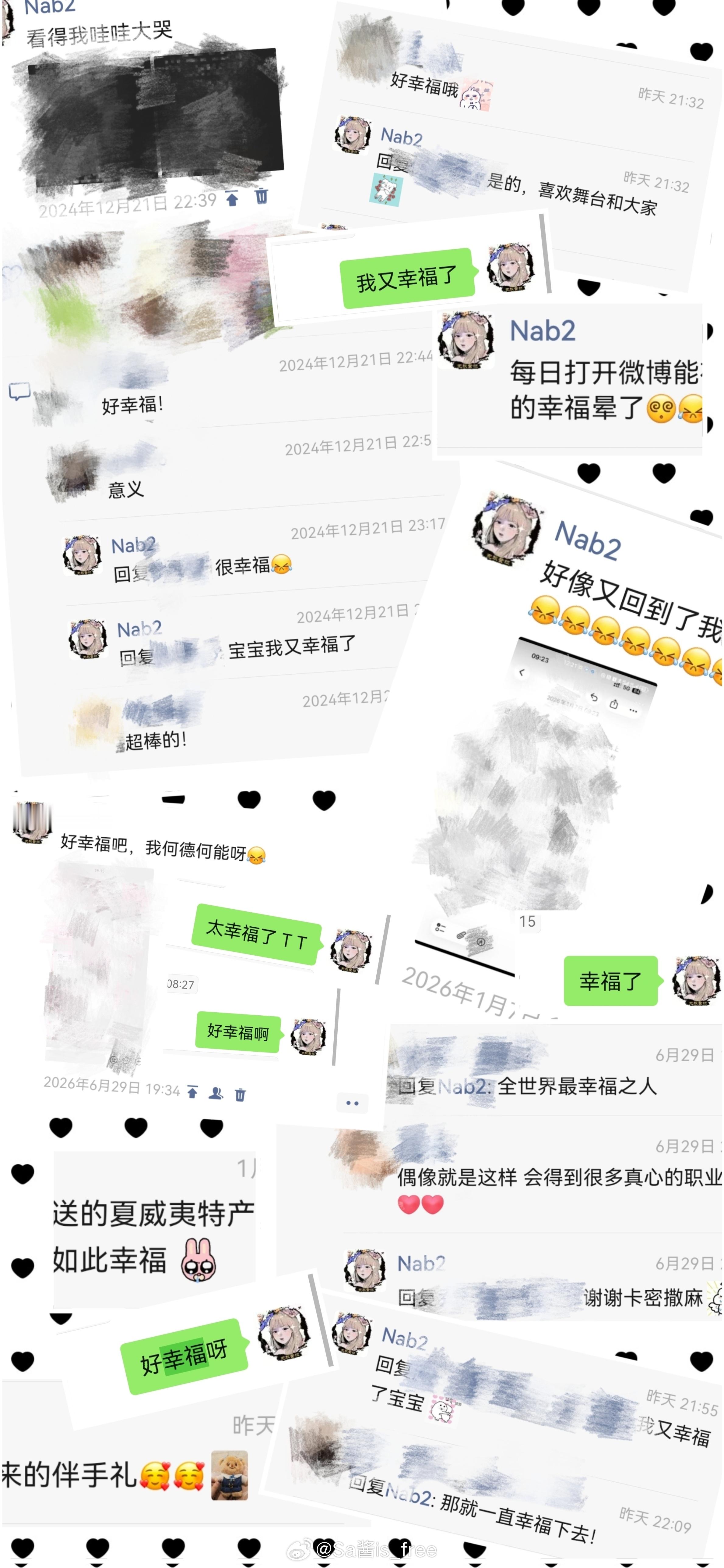 谢谢大家给予了我很多很多的幸福-突发奇想的整理了一下，对朋友分享关于我偶活日常的