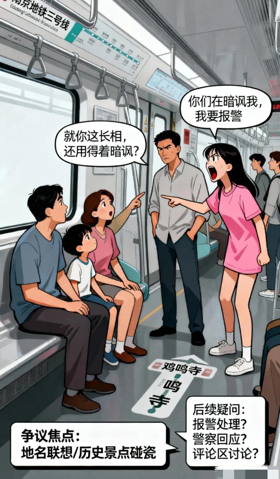 这事儿看得我脑壳疼


   这事儿看得我脑壳疼南京地铁三号线里，

   一家